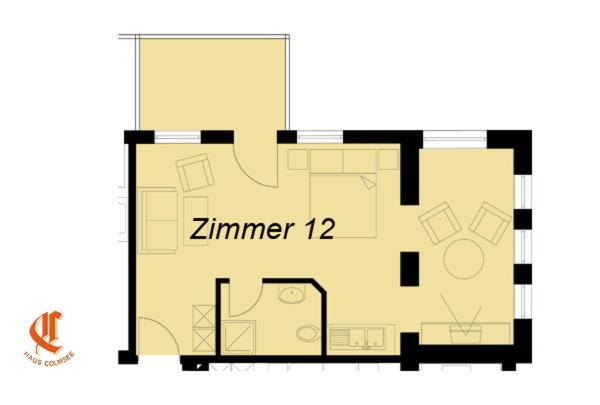 Doppelzimmer mit Balkon und Meerblick