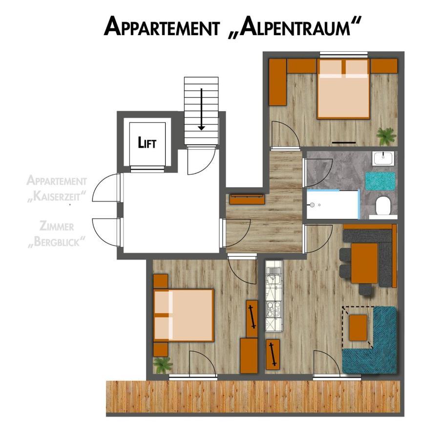 Apartment mit Balkon