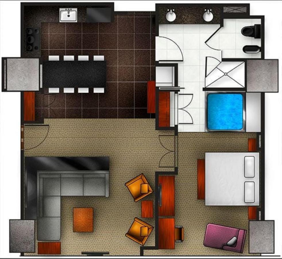Suite de 1 dormitorio con cocina