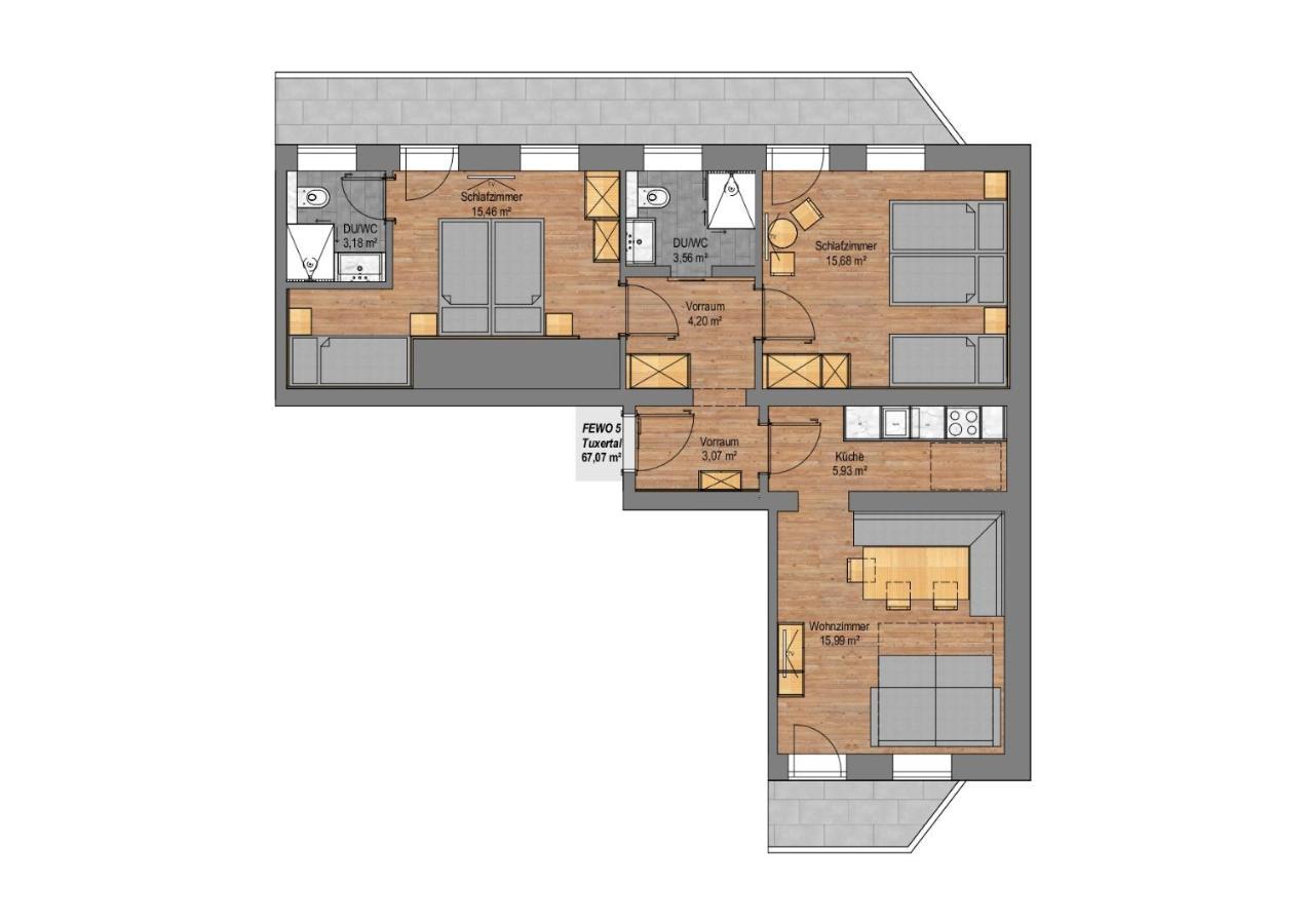 Appartement met Uitzicht op het Gebergte
