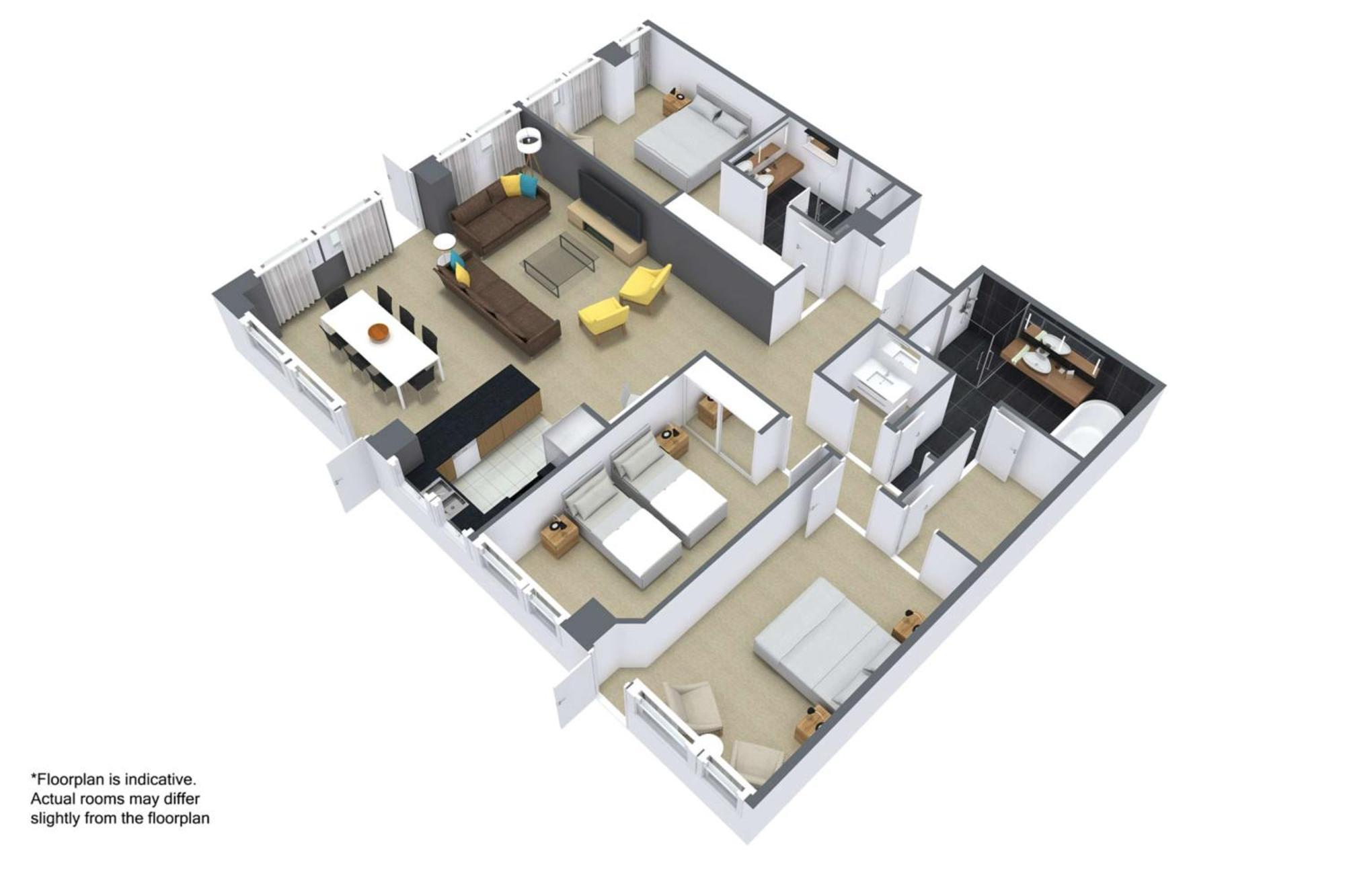 Apartemen Premier 3-Kamar Tidur