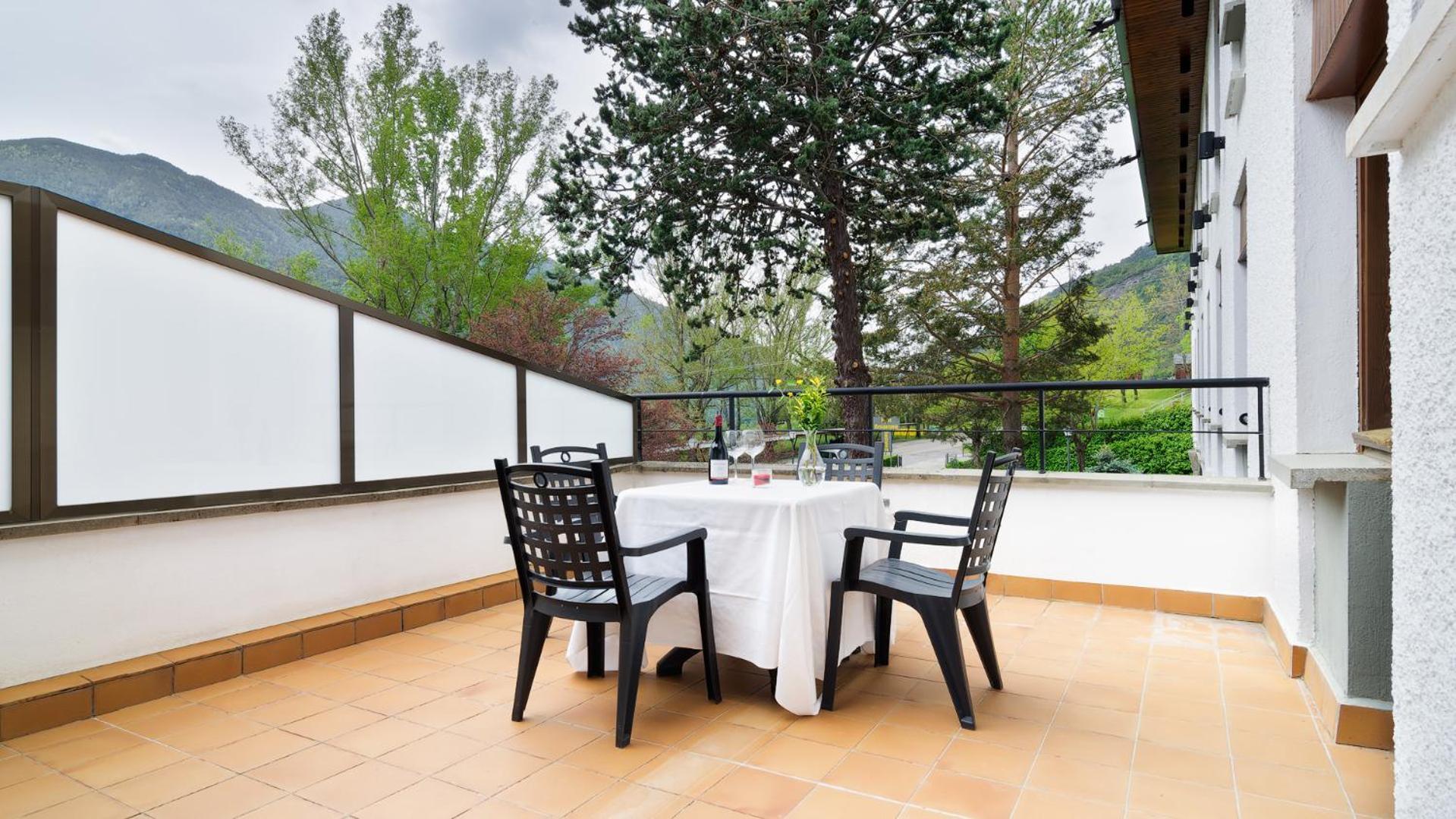 Tweepersoonskamer met 1 of 2 Bedden en een Terras