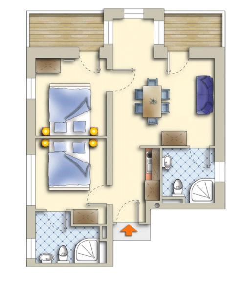 Appartement met Balkon