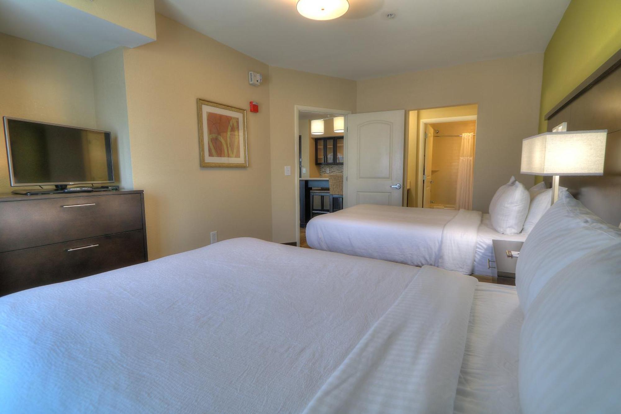 Mobility Accessible Room with Two Double Beds with Roll-In Shower