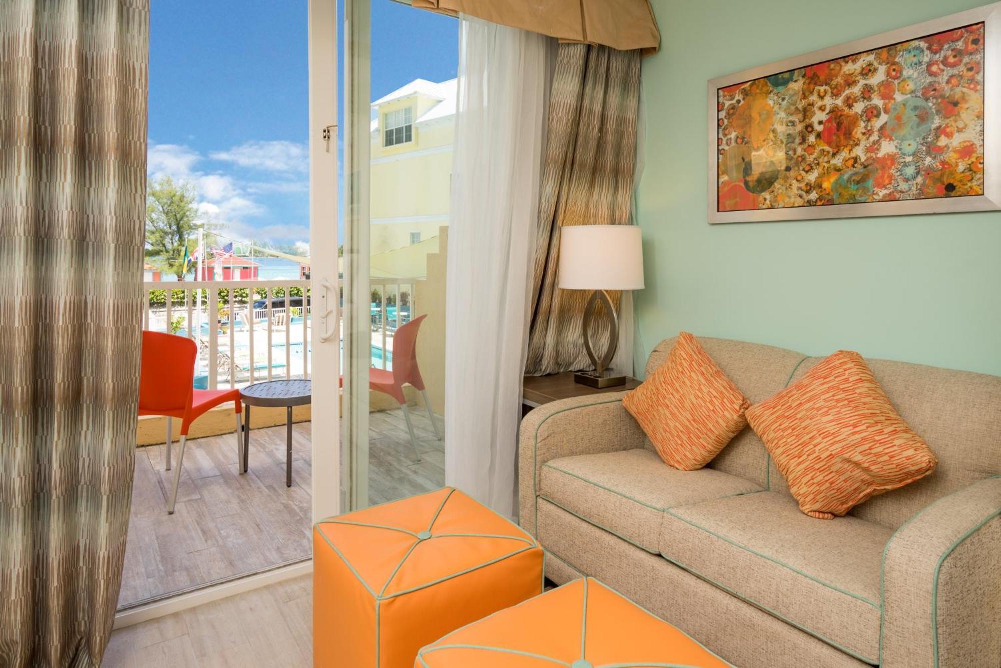 Quarto Queen com Duas Camas Queen-Size e Varanda