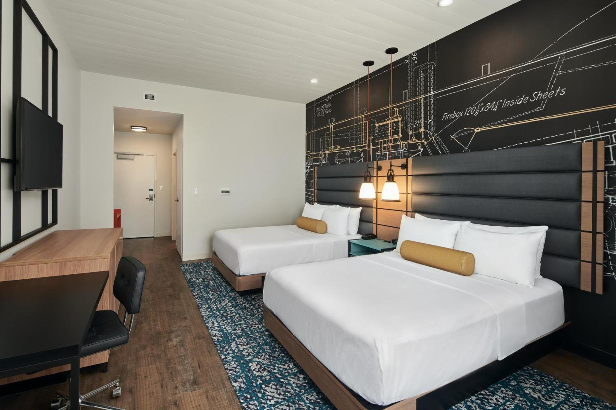 Double Room Two Double Beds Disability Access Roll Shower or Non-Smoking