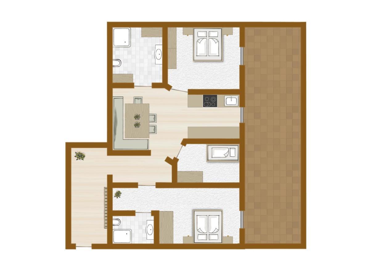 Appartement Vogelgesang (500 m van het hotel)