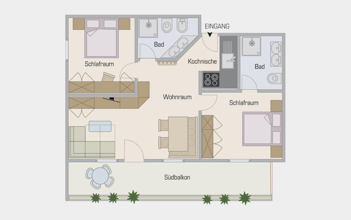 Apartment mit 2 Schlafzimmern