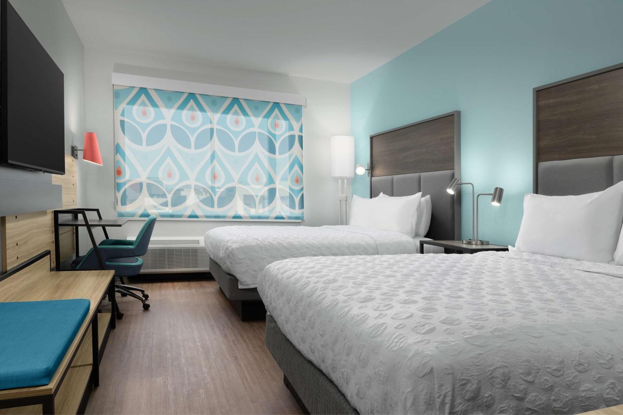 Queen Room with Two Queen Beds and Walk-In Shower