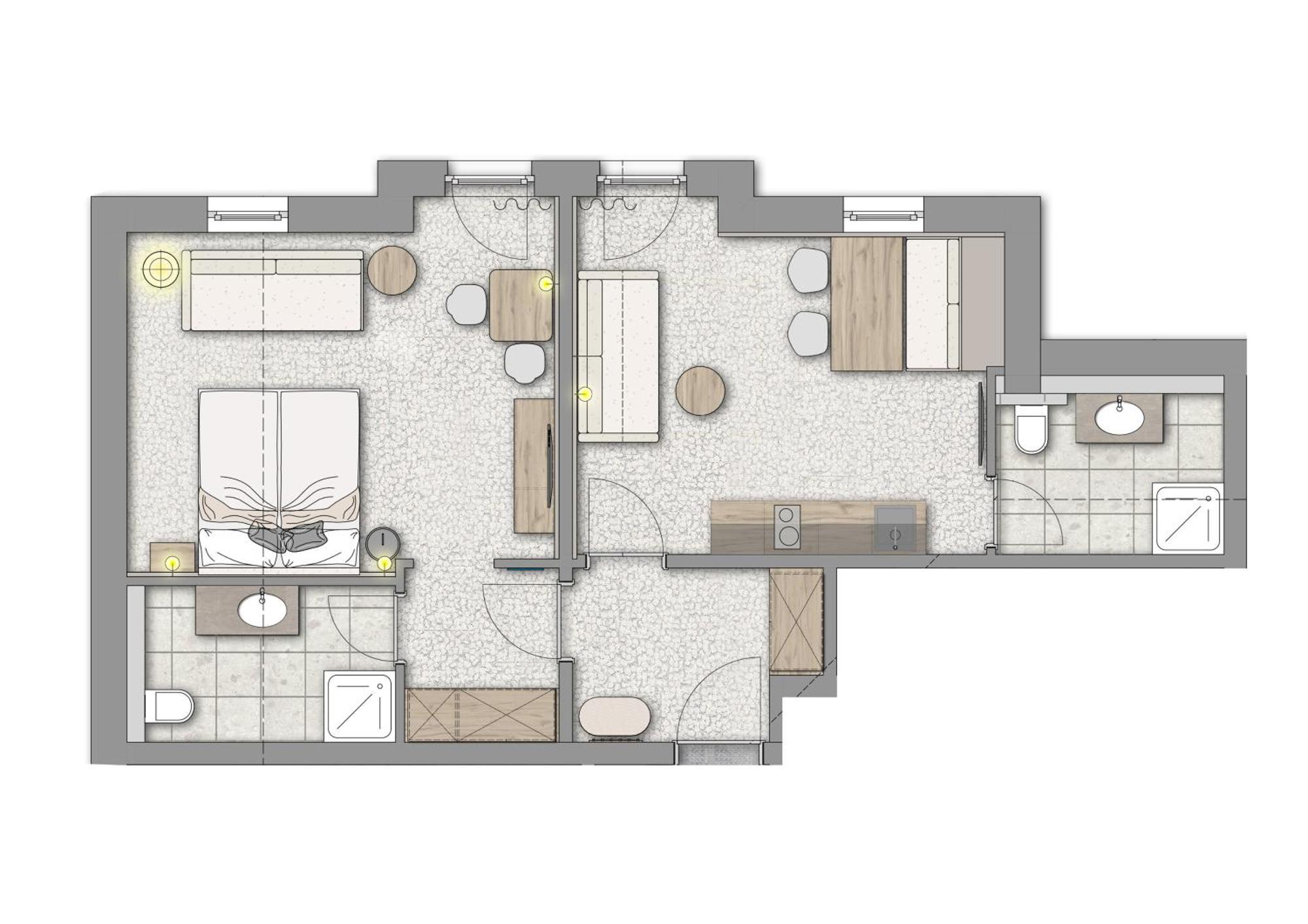 Appartement met 1 Slaapkamer
