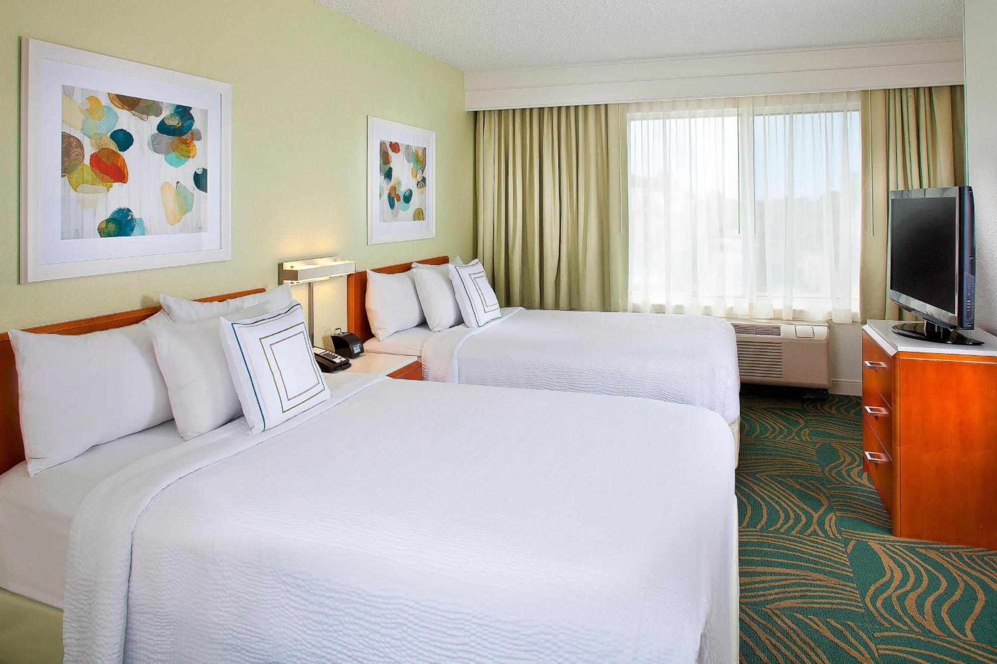 Double Room with Two Double Beds and Pool View
