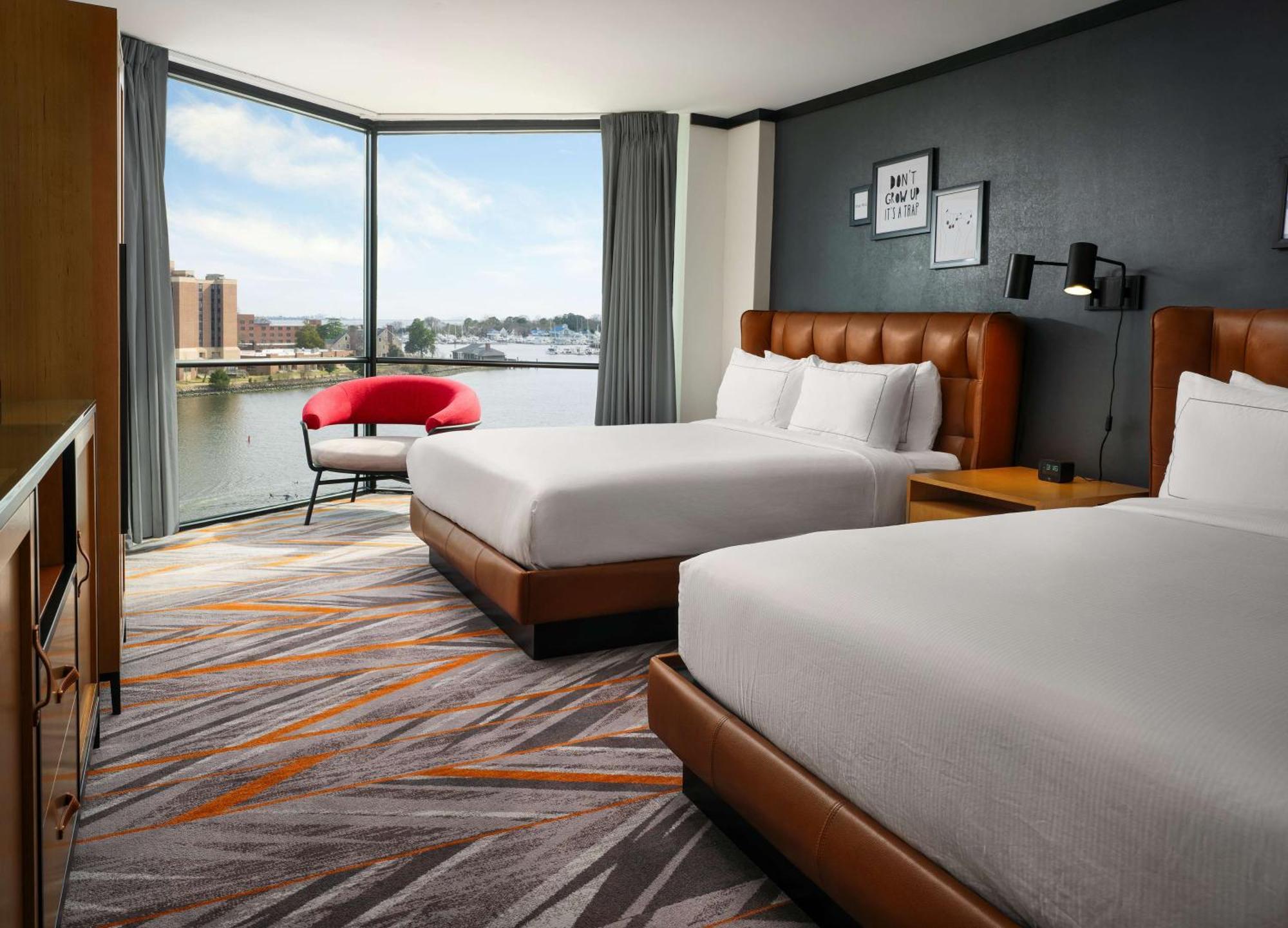 Queen Room with Two Queen Beds and Water View - Hearing Accessible