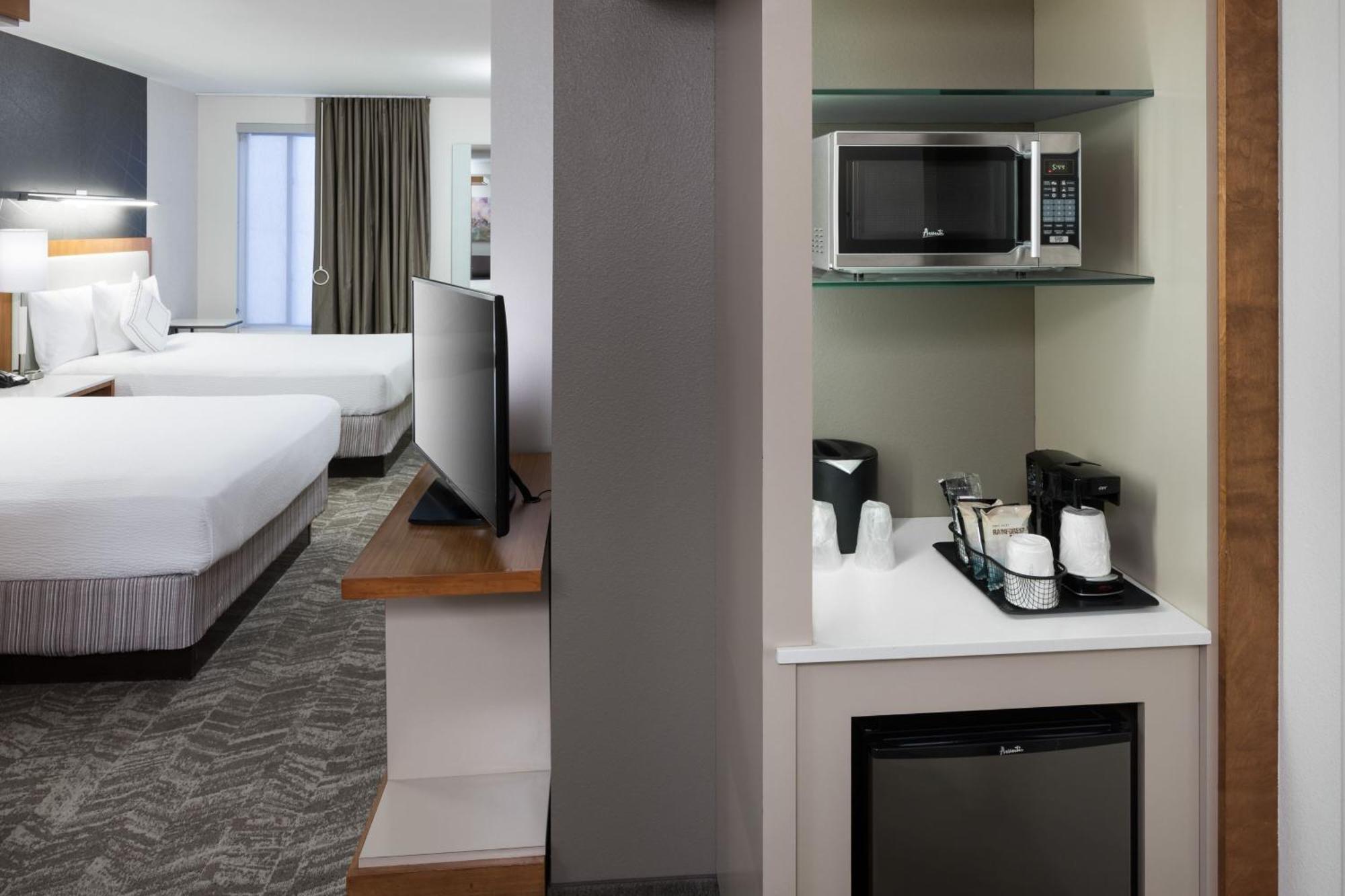 Estudio con cama grande y sofá cama