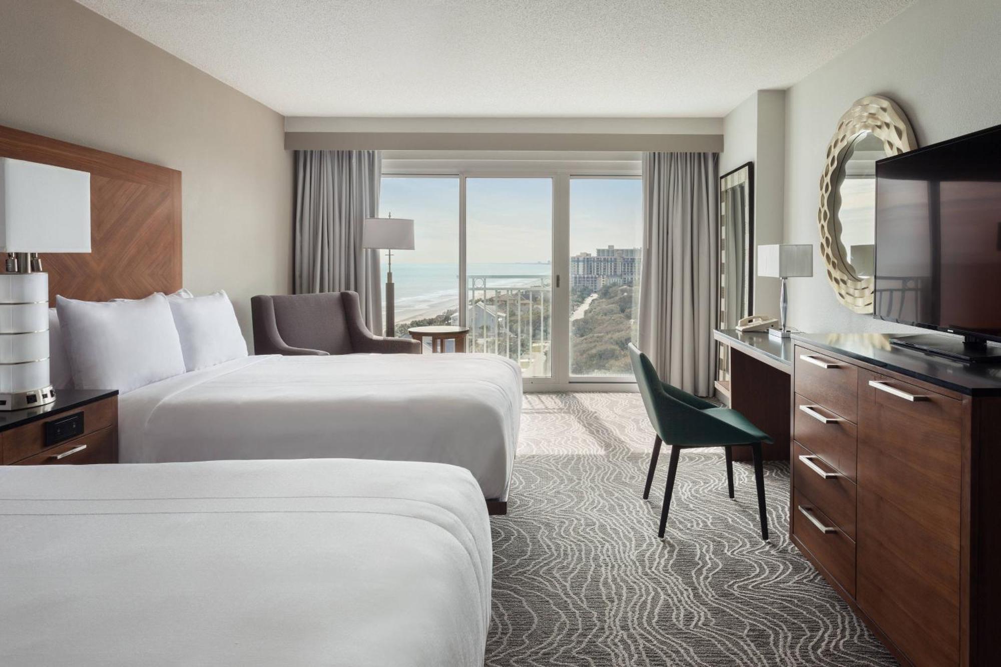 Queen Room with Two Queen Beds and Partial Ocean View