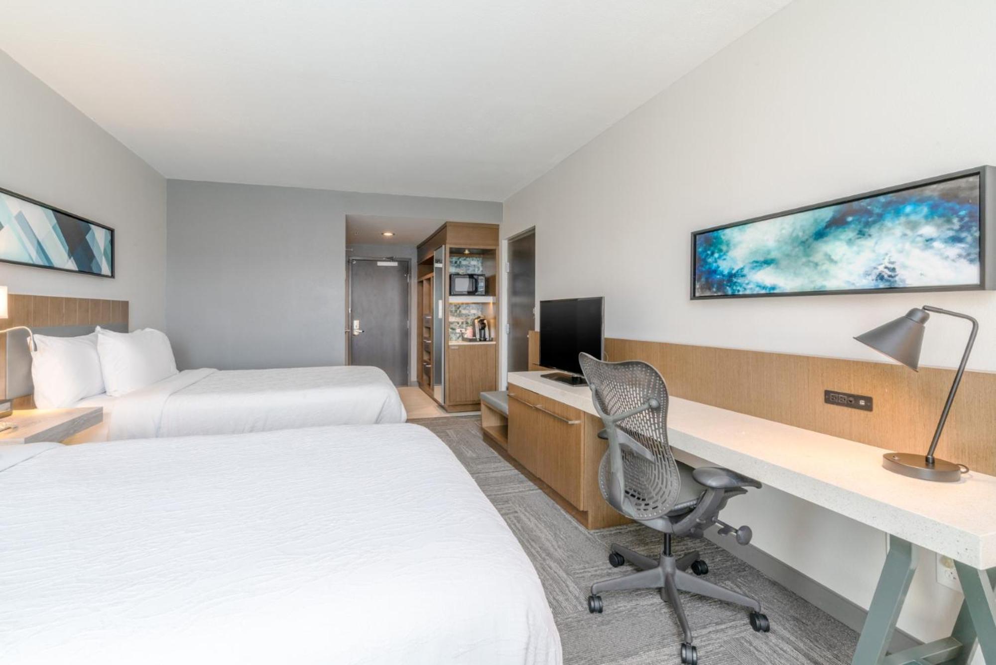 Double Room with Two Double Beds and Roll-in Shower - Mobility Access