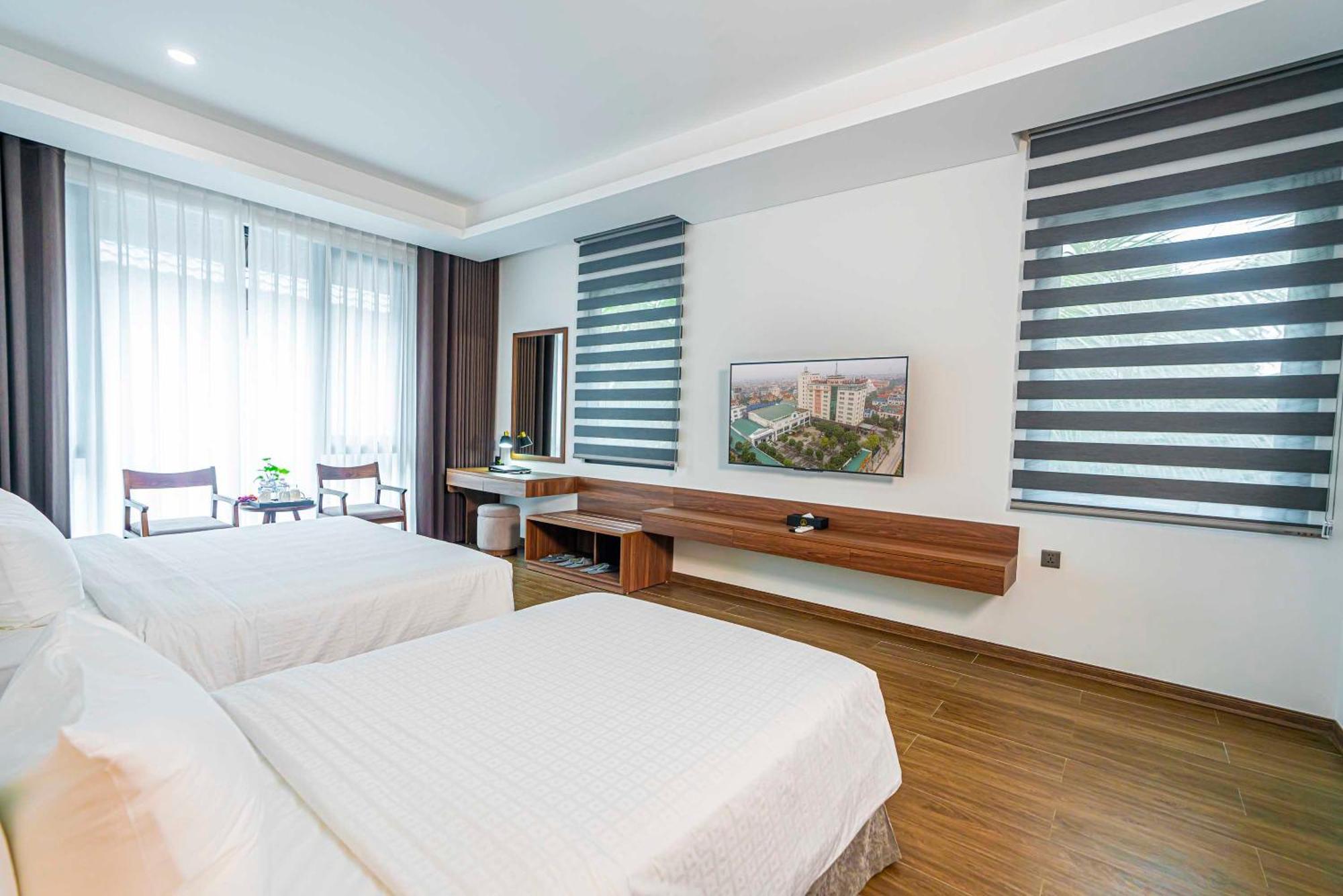 Phòng 2 Giường Đơn Nhìn Ra Khu Vườn