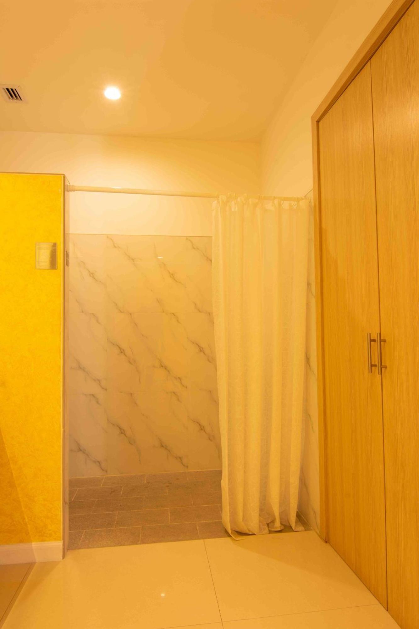 Double Room with Two Double Beds and Roll-In Shower - Mobility and Hearing Access