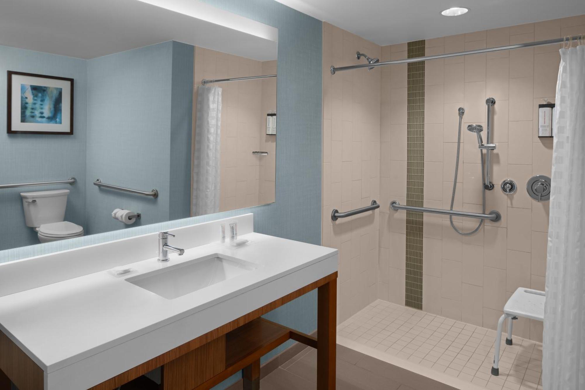 One-Bedroom King Suite Accessible Shower Disability Access
