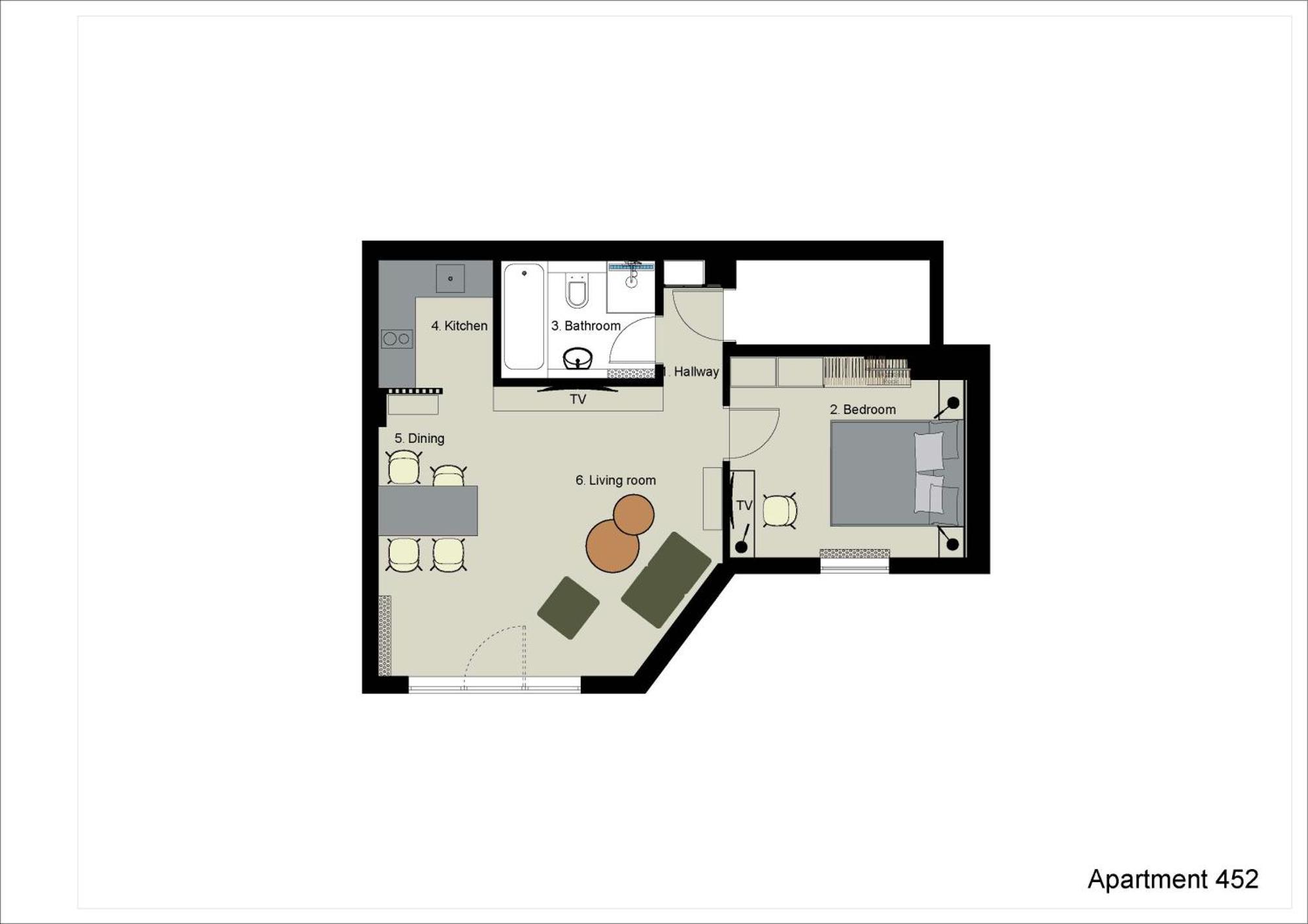 STUDIO-APP452 mit extra Schlafzimmer & Terrasse,1681712754:JPEG