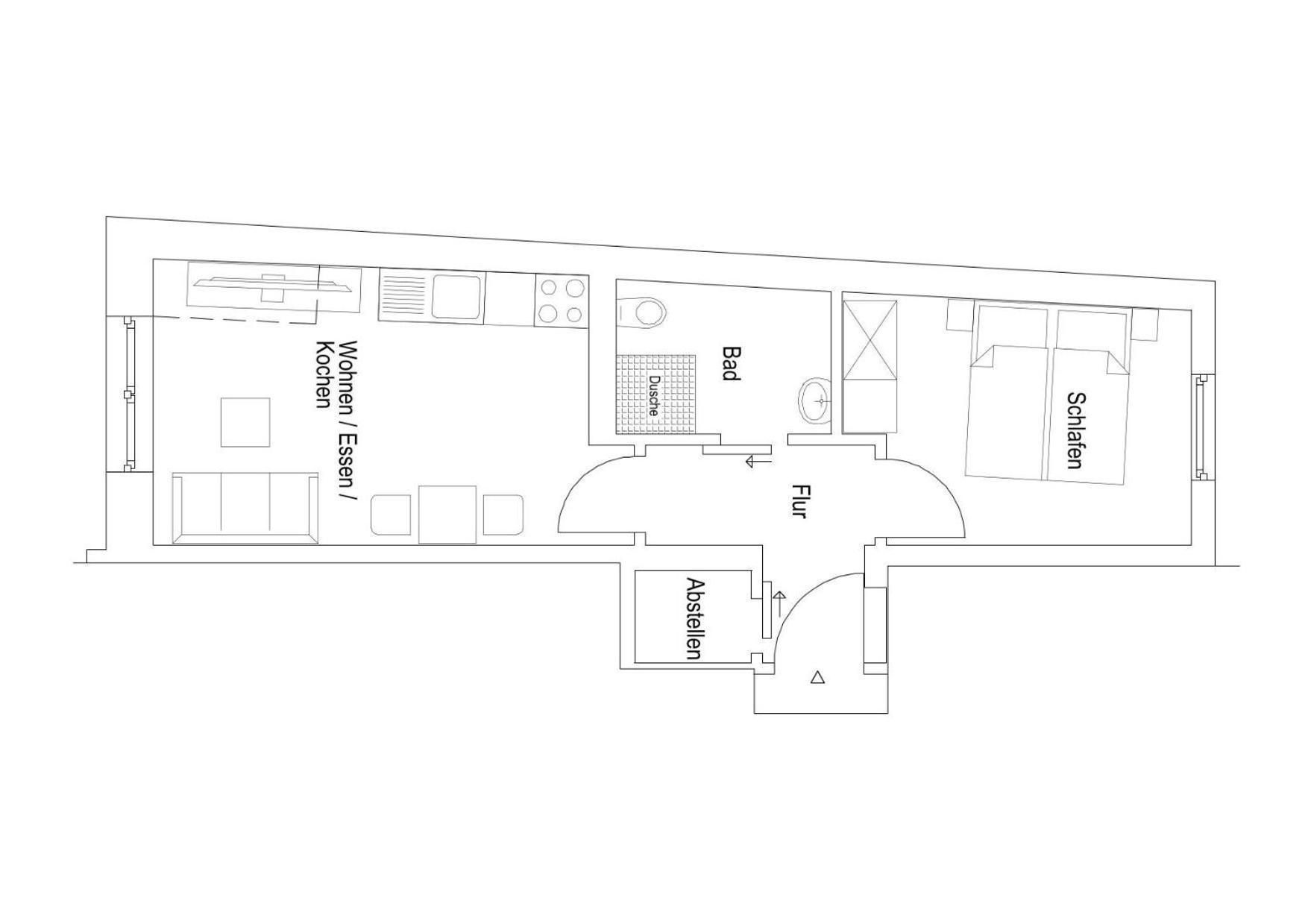 Standard Apartment mit 1 Schlafzimmer