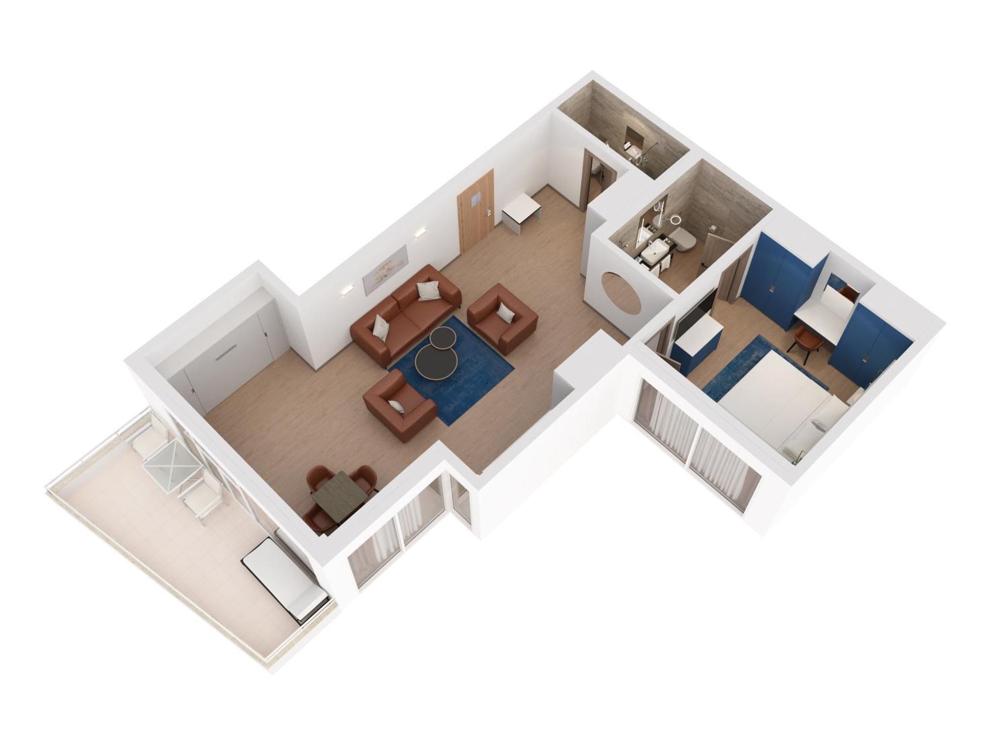 Deluxe 1 hálószobás villa - tengerparti