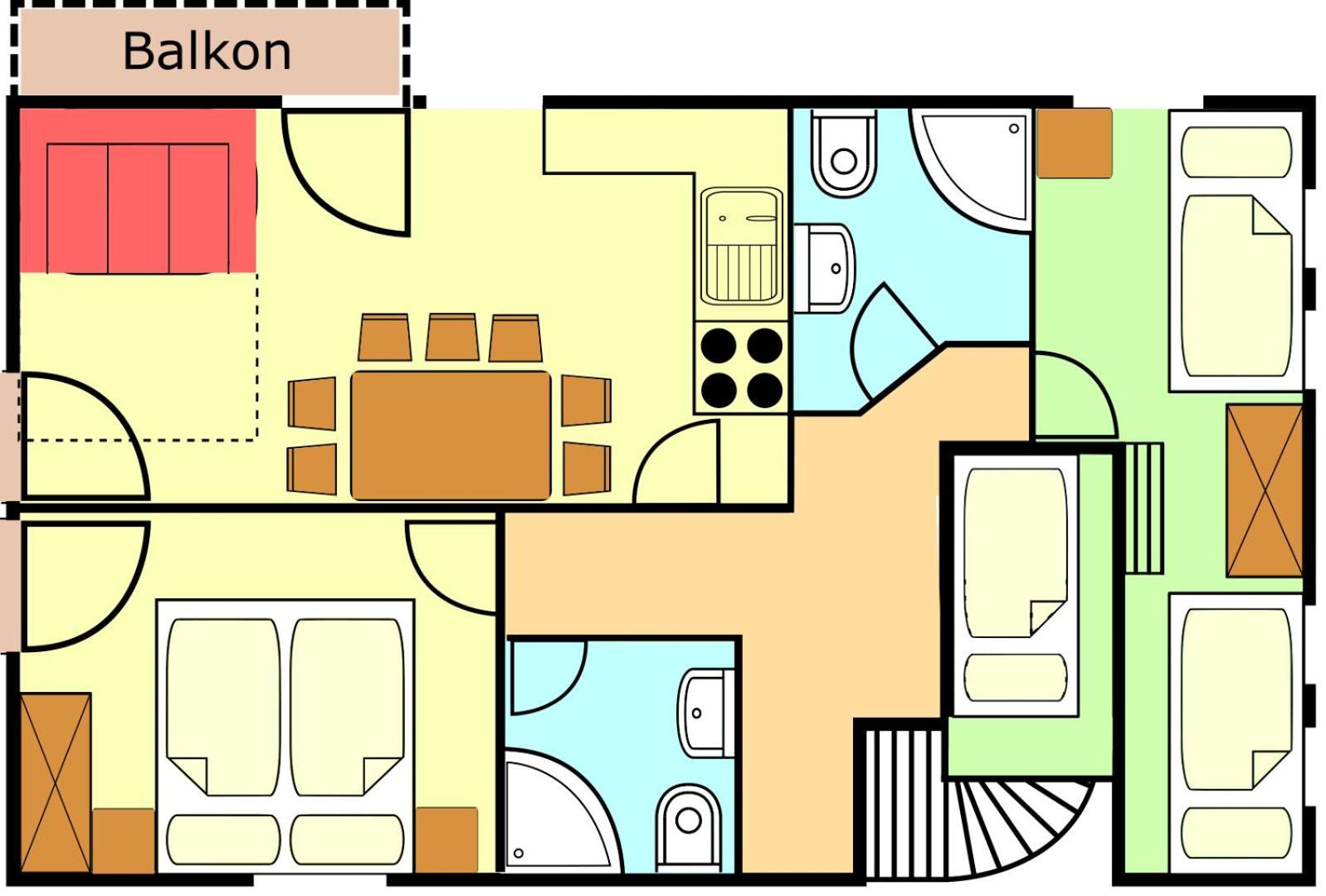 Two-Bedroom Apartment Type C+