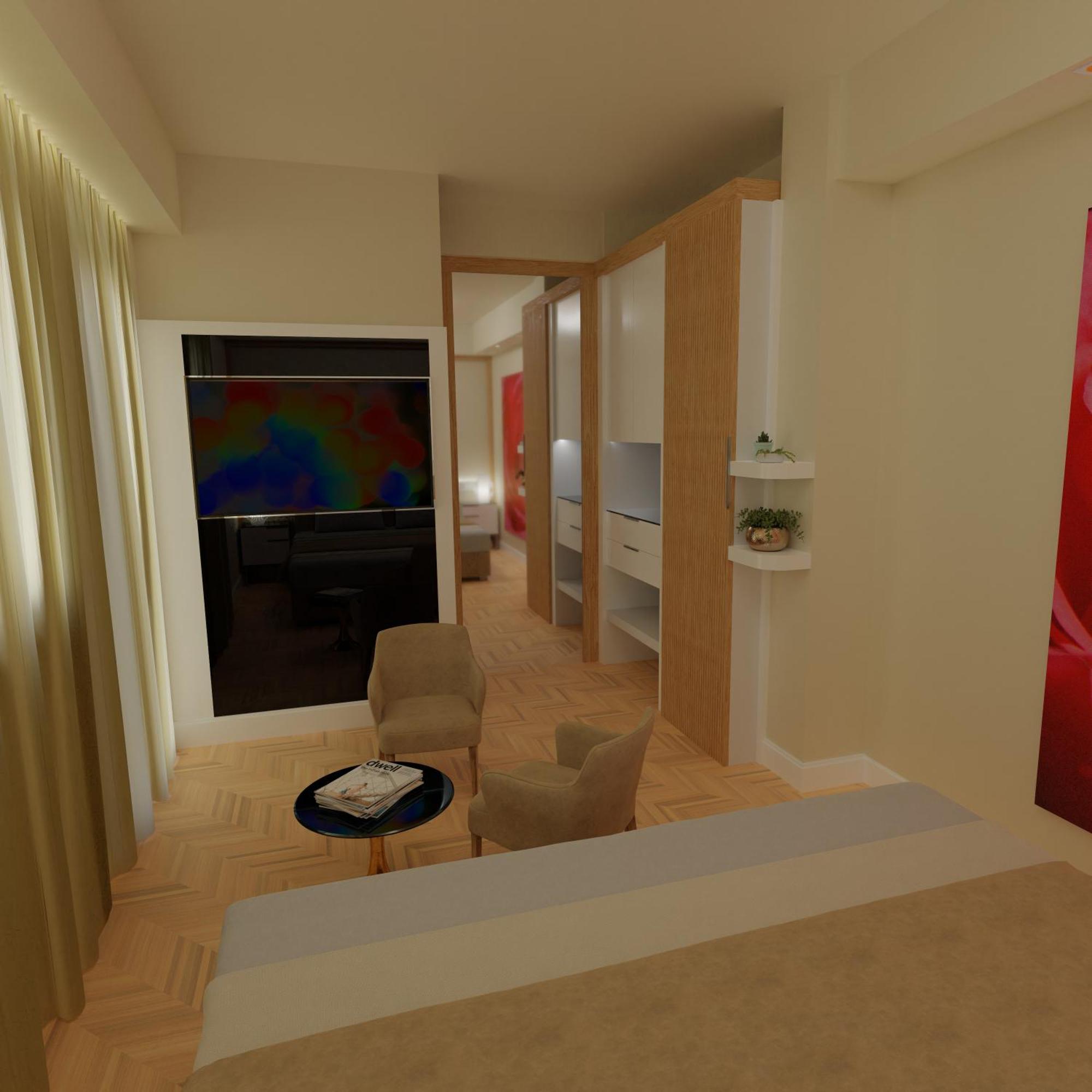 Dreibettzimmer mit Balkon