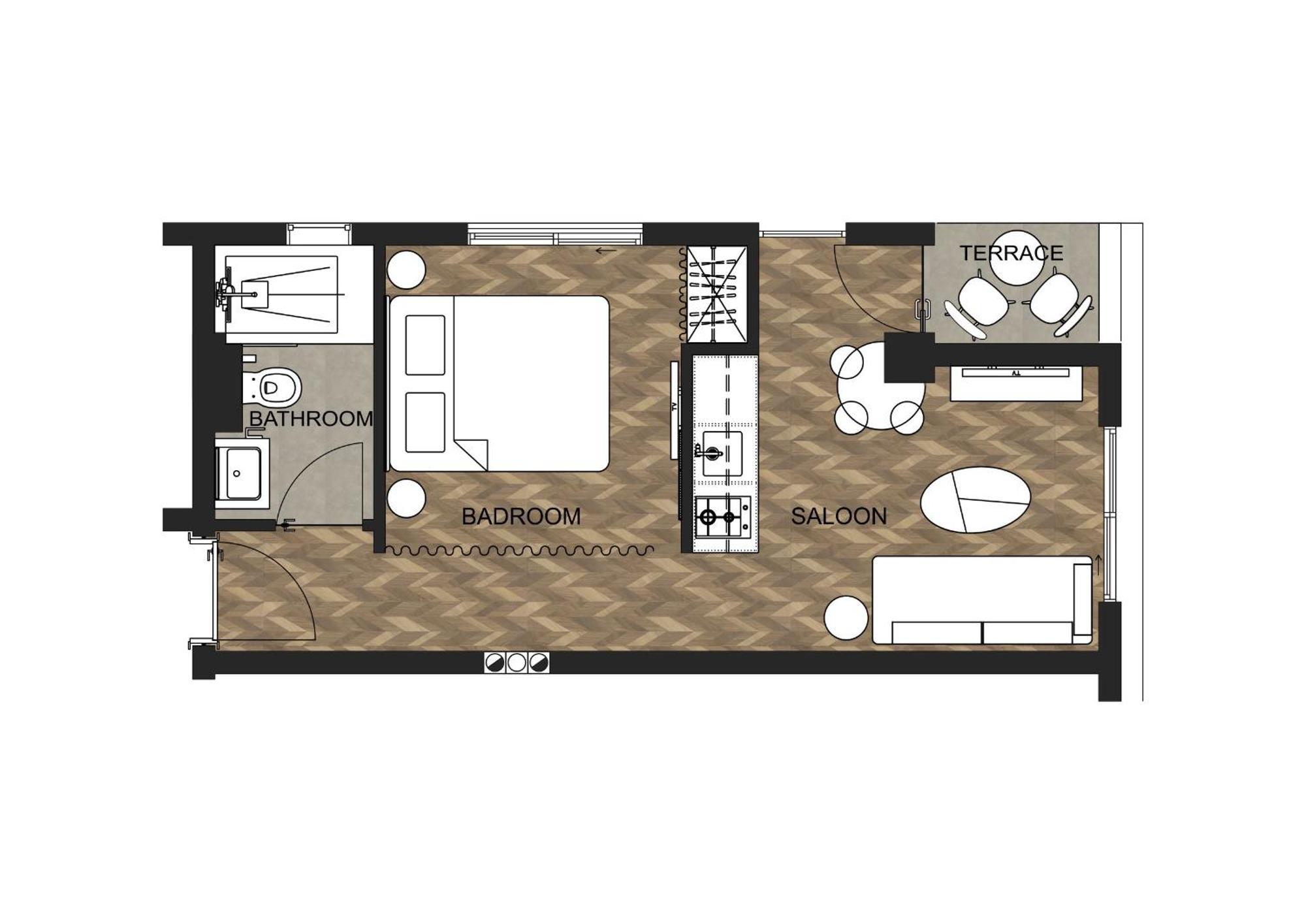 One-Bedroom Apartment LARGE