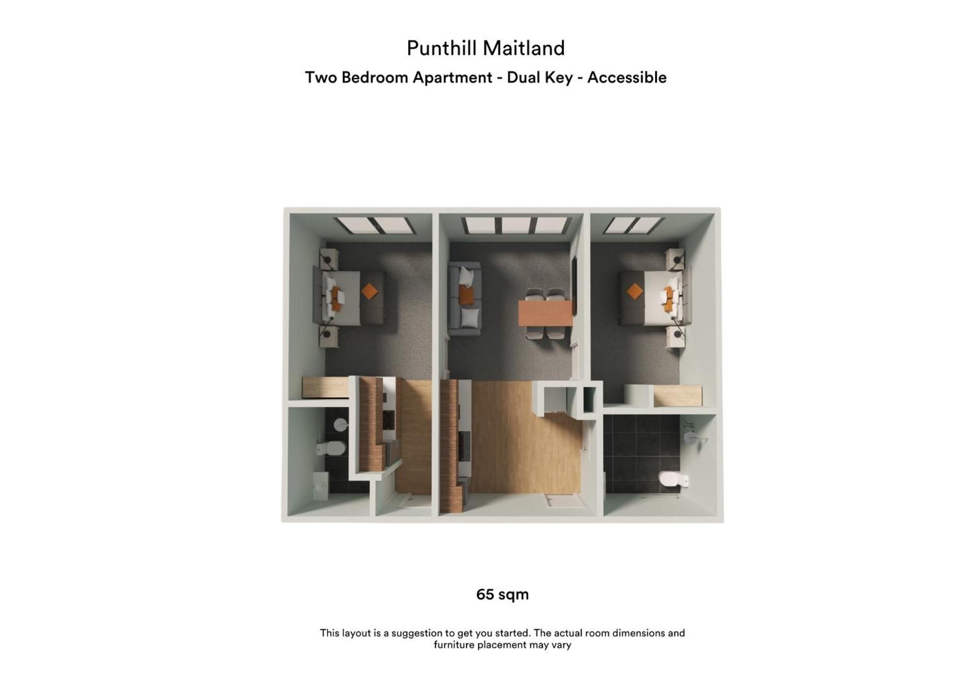 Two Bedroom Apartment - Interconnecting - Accessible