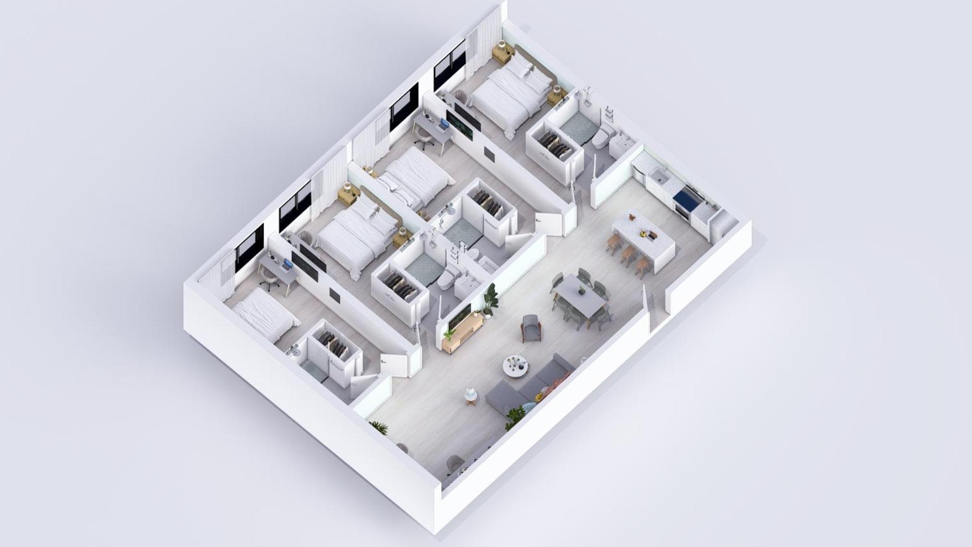 Four-Bedroom Apartment