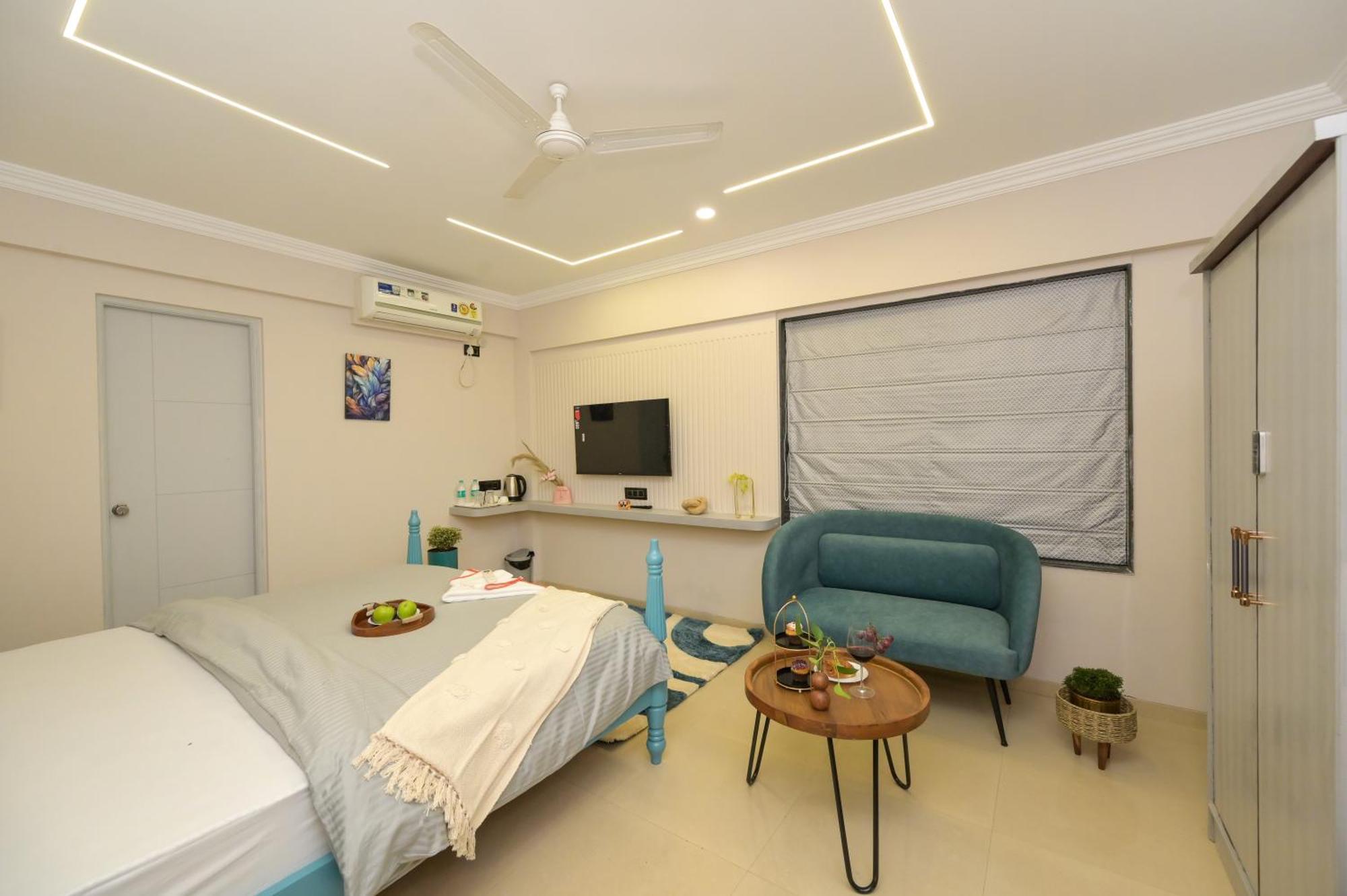 Estudio con cama extragrande