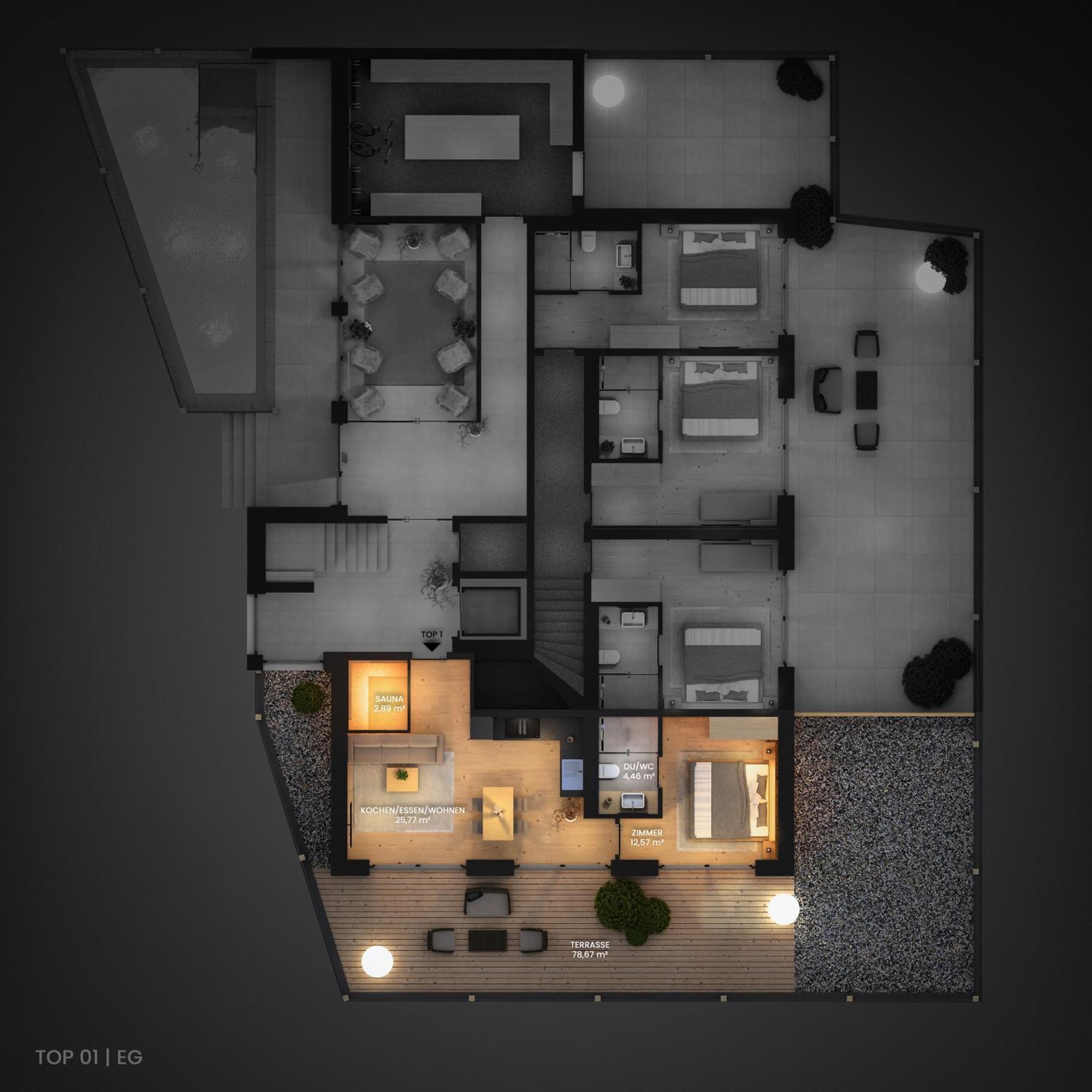 Appartement met 1 Slaapkamer