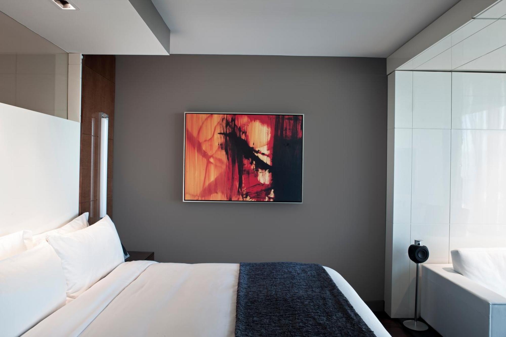 Habitación Rockwell con cama extragrande y vistas a la ciudad