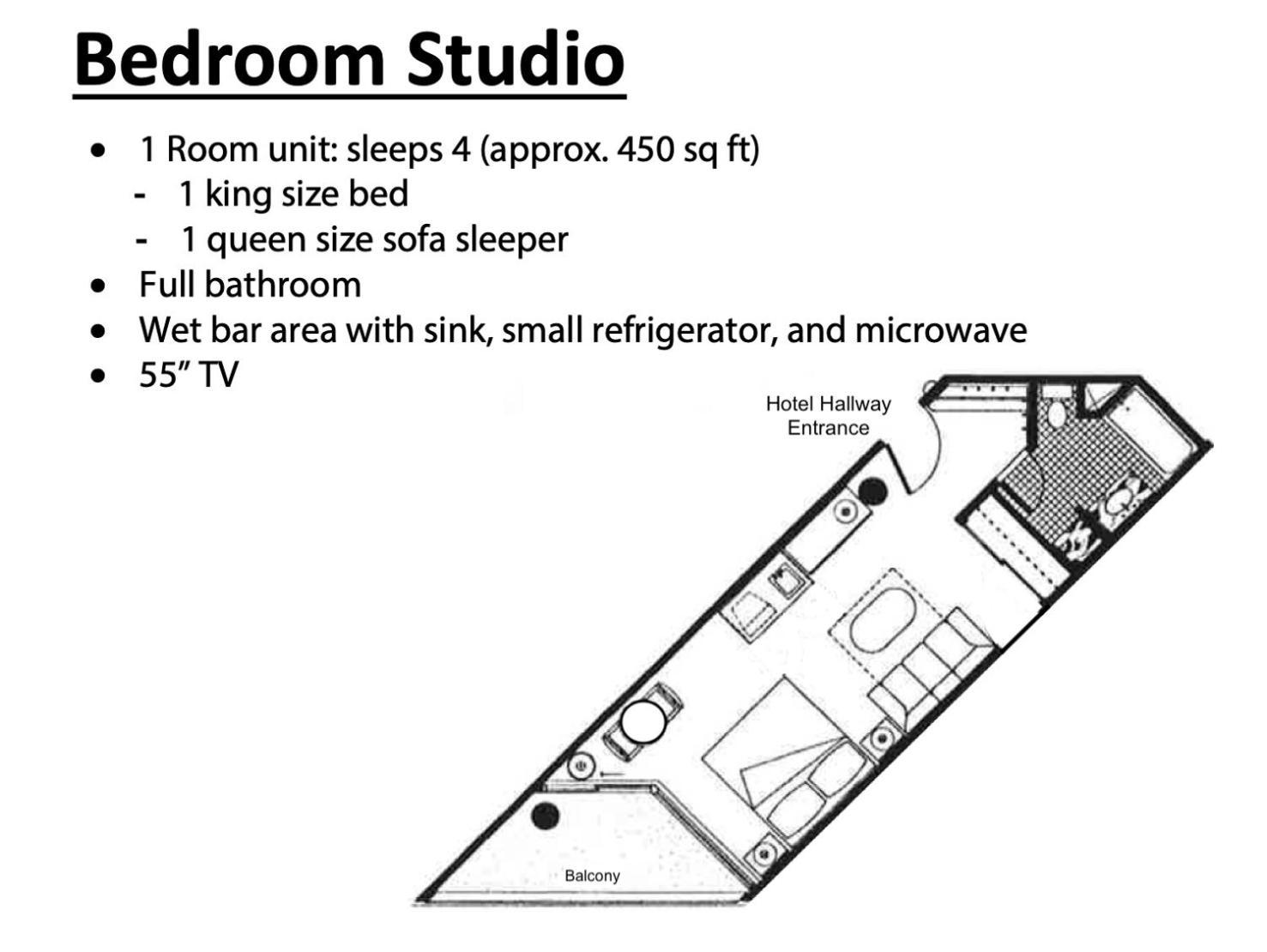 Studio with Balcony
