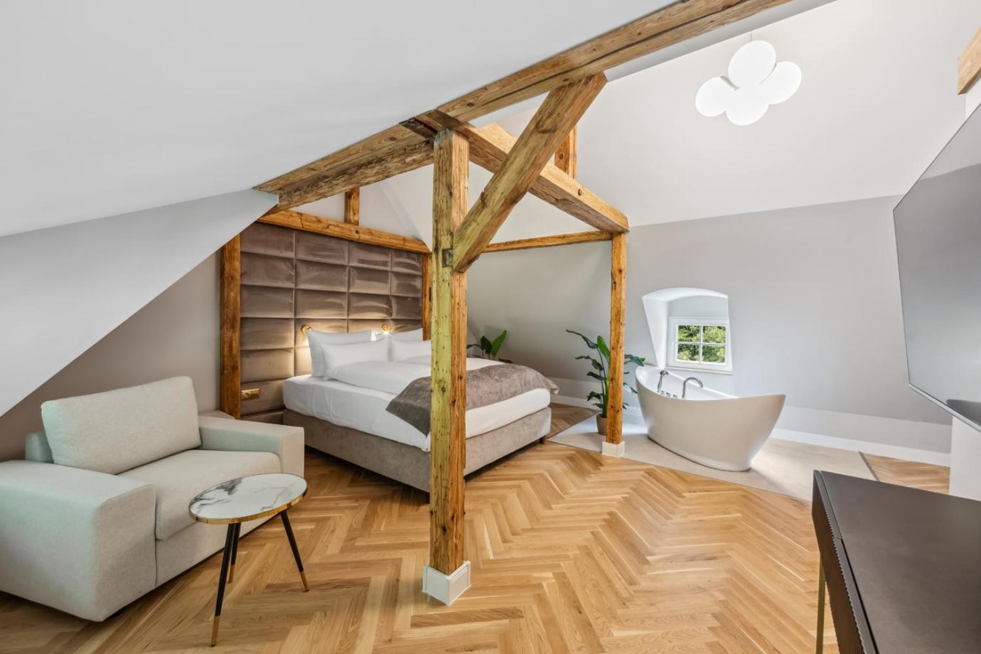 Penthouse-Apartment mit Sauna