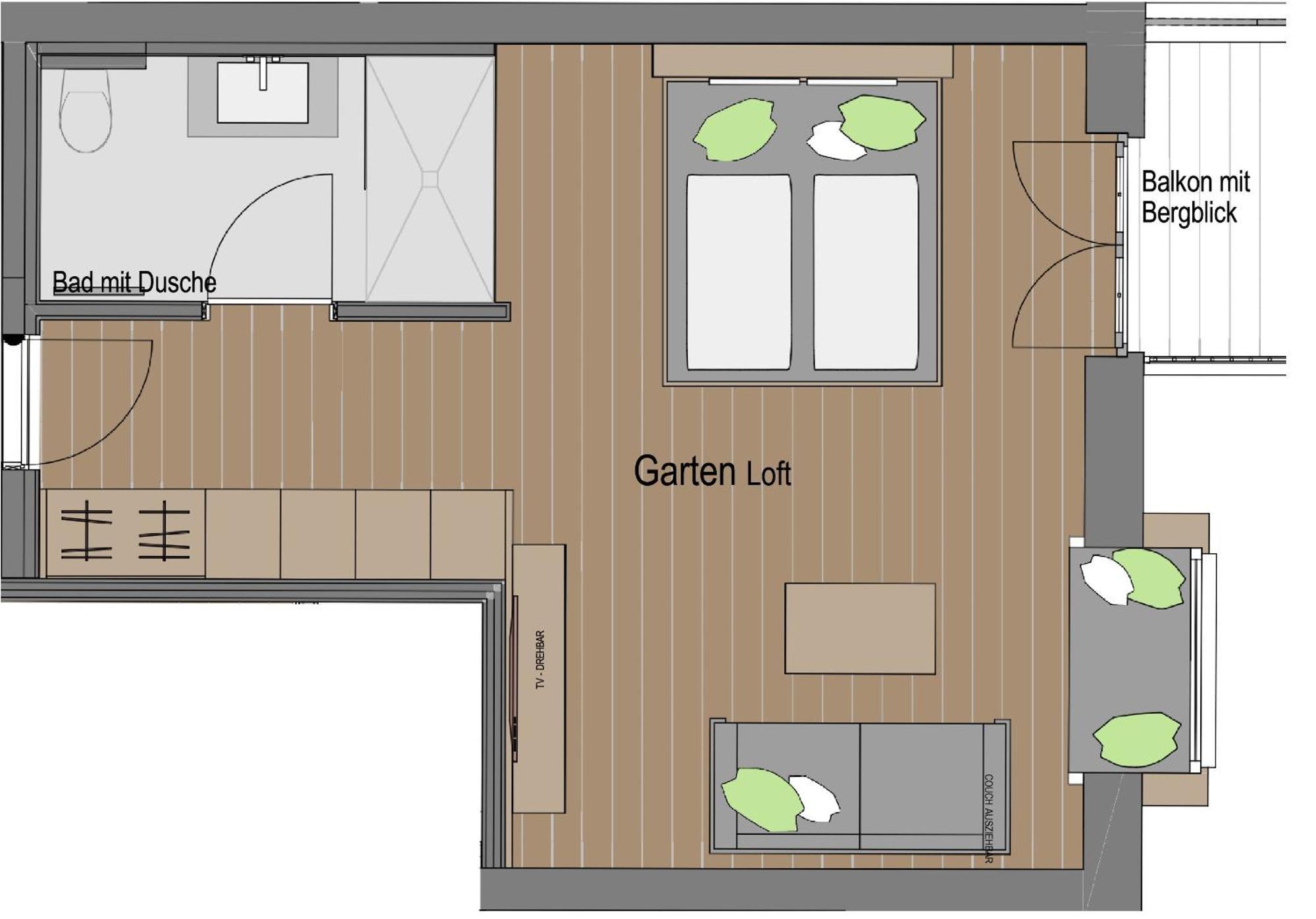 Familiekamer met Uitzicht op de Bergen