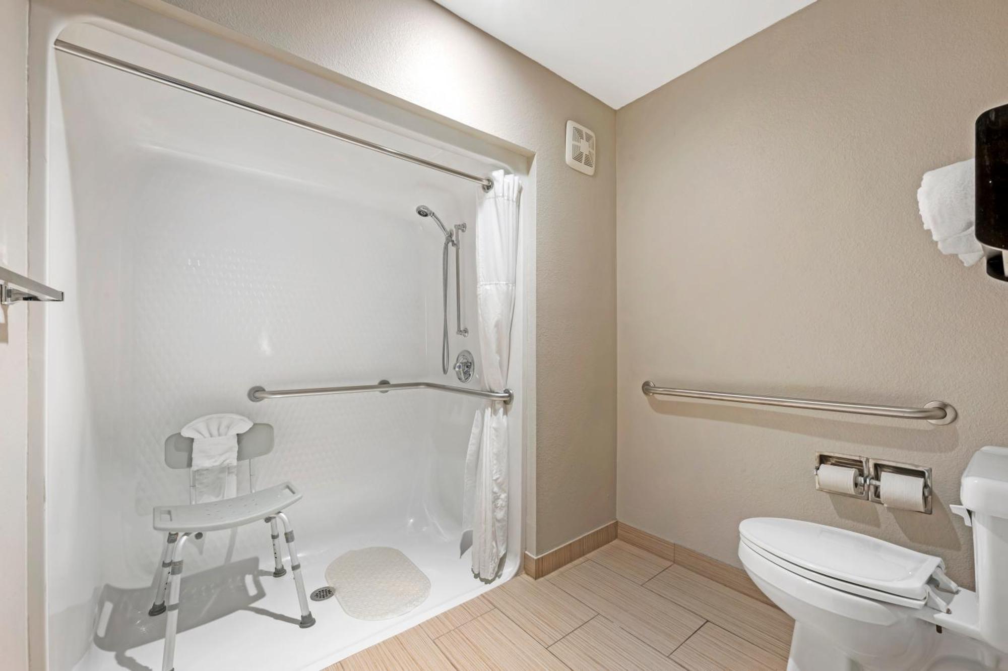 Queen Room with Mobility Accessible Roll-In Shower