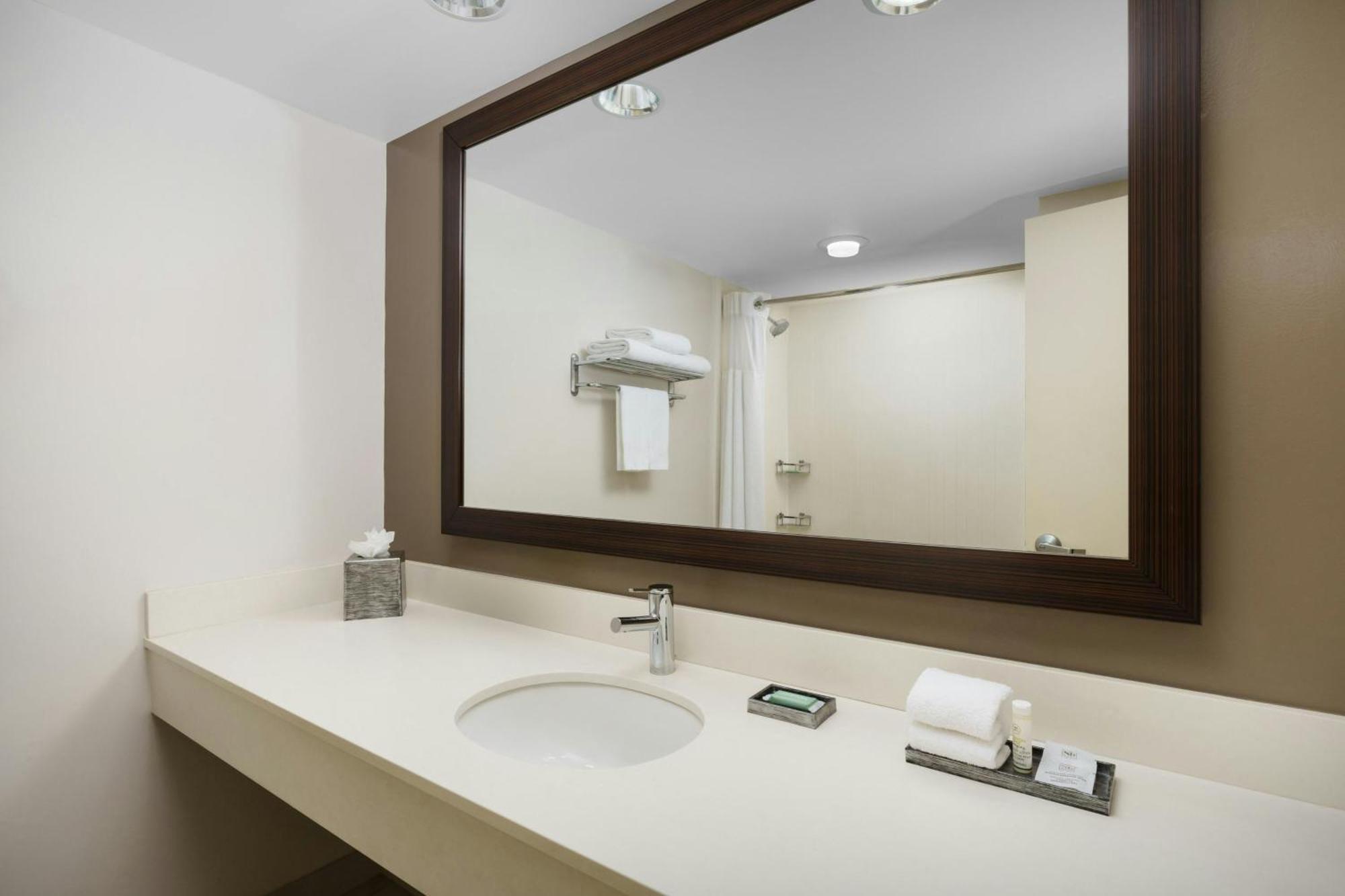 Habitación con cama extragrande, sofá cama y balcón