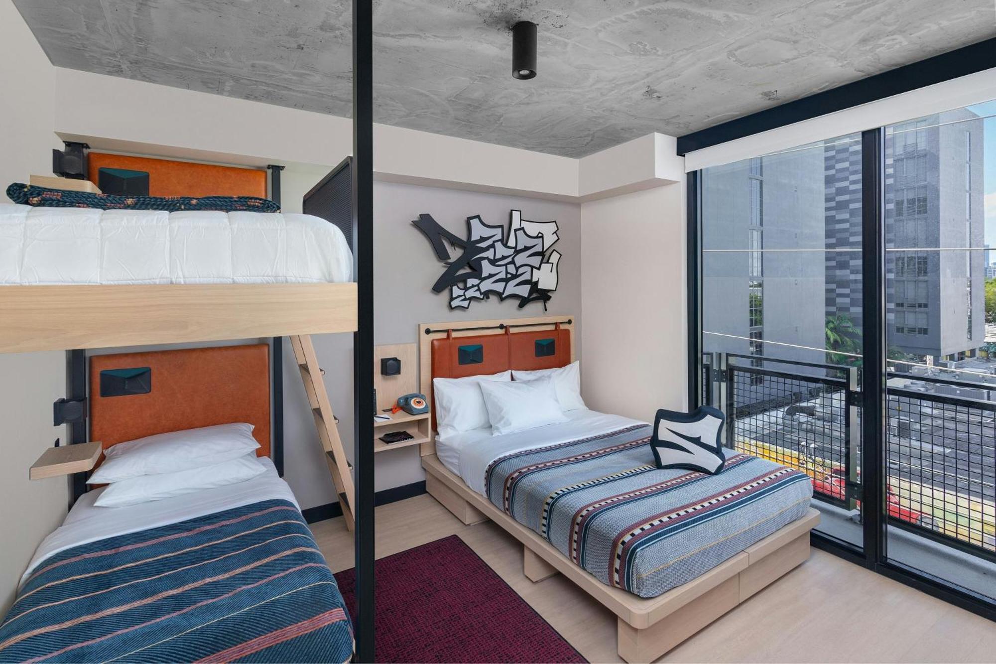 Room One Queen Bed One Set of Bunk Beds