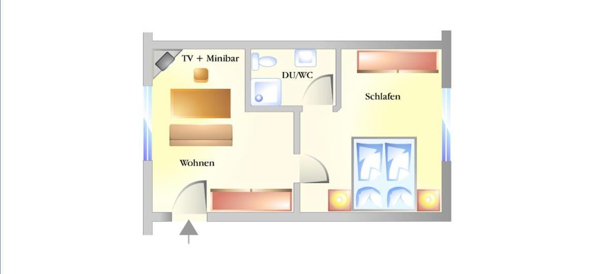 Zweibettzimmer mit eigenem Bad