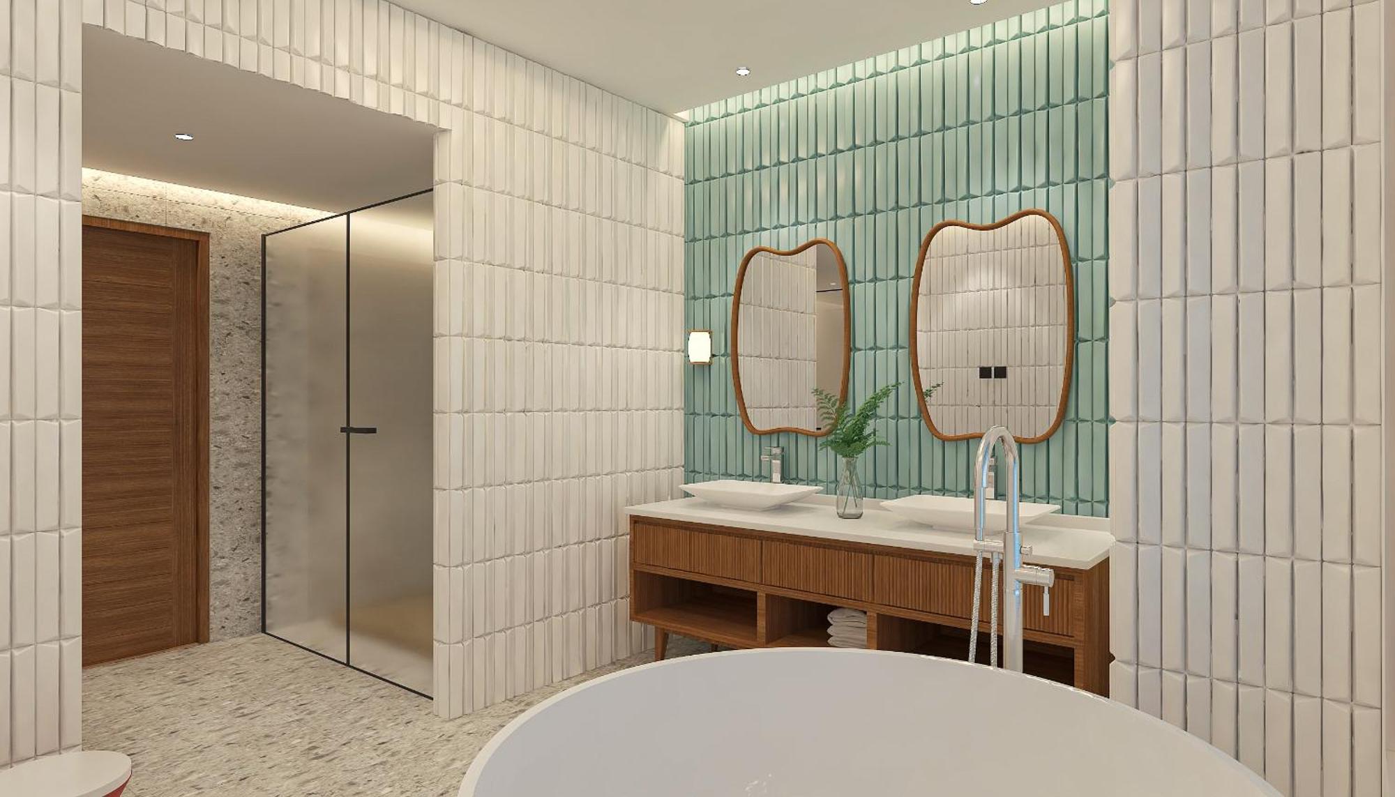 Suite Familiale 4 Chambres sur Pilotis avec Piscine (1 Lit King-Size, 2 Simples et 2 Chambres d'Enfants)