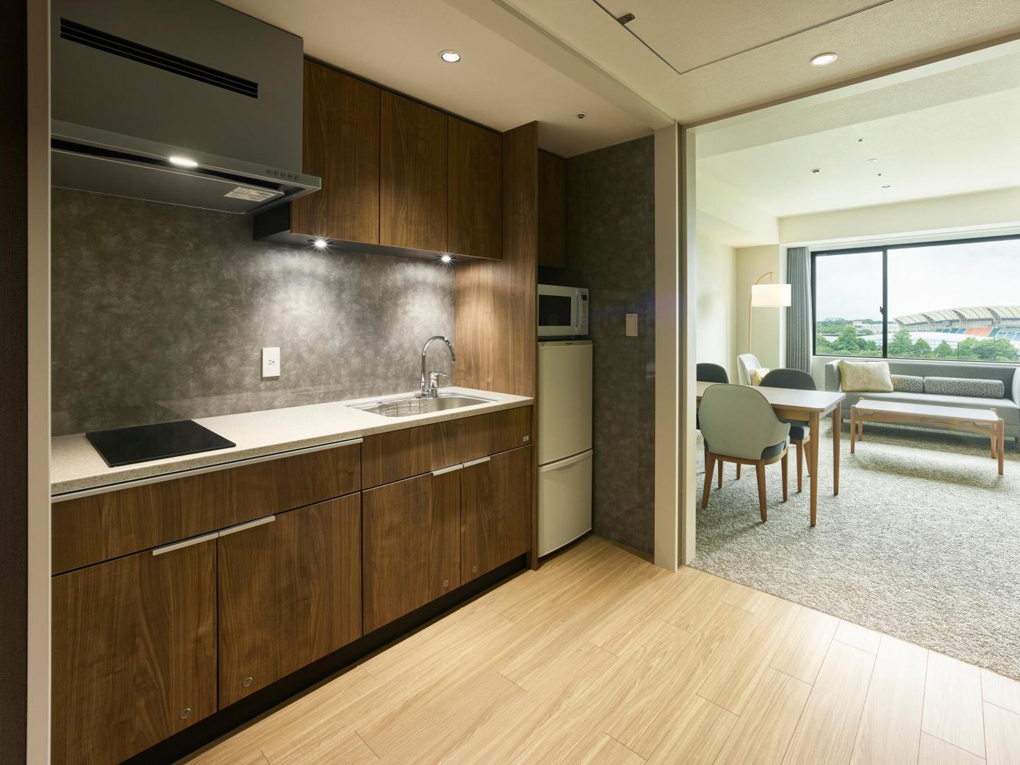 Suite with kitchen and laundry