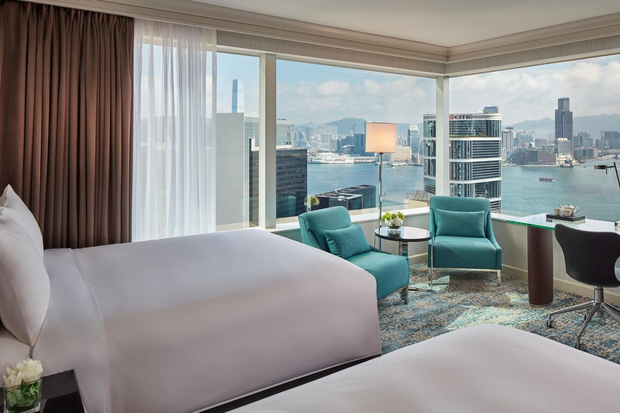 Large Room Two Double Beds Partial Harbor View