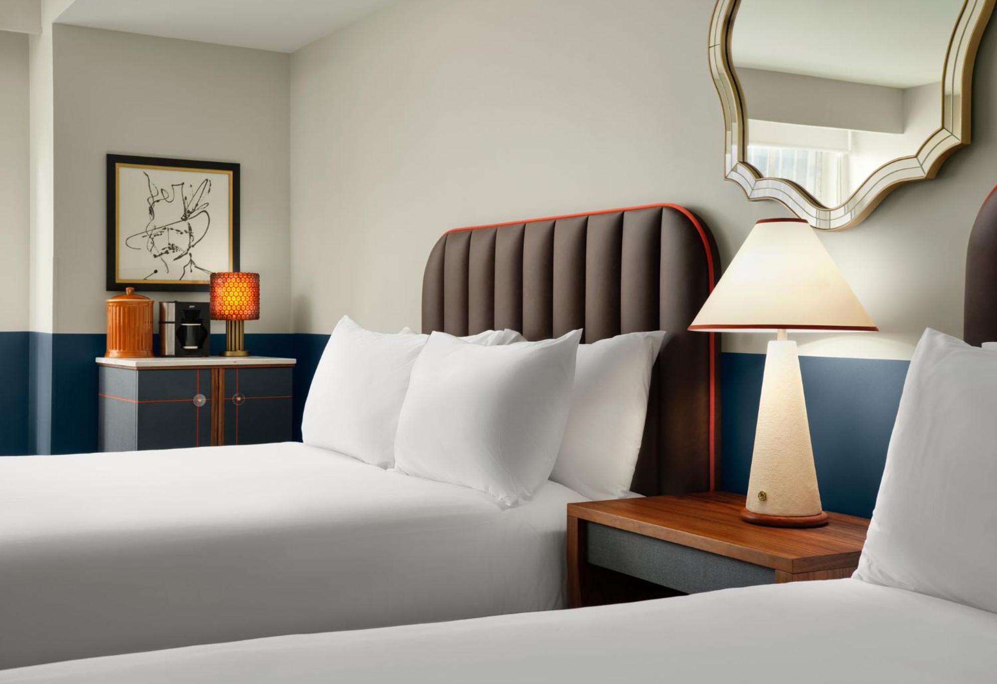 Habitación premium con 2 camas grandes y vistas a la ciudad - Planta superior