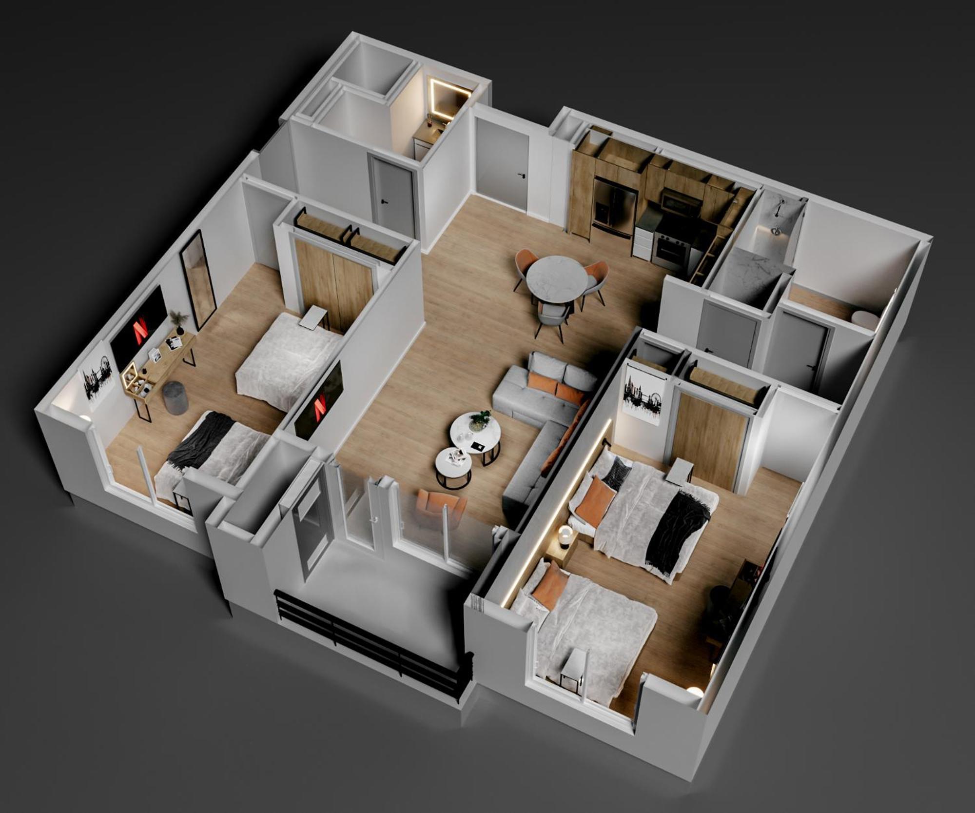 Two Bedroom Double Queen Suite Accessible