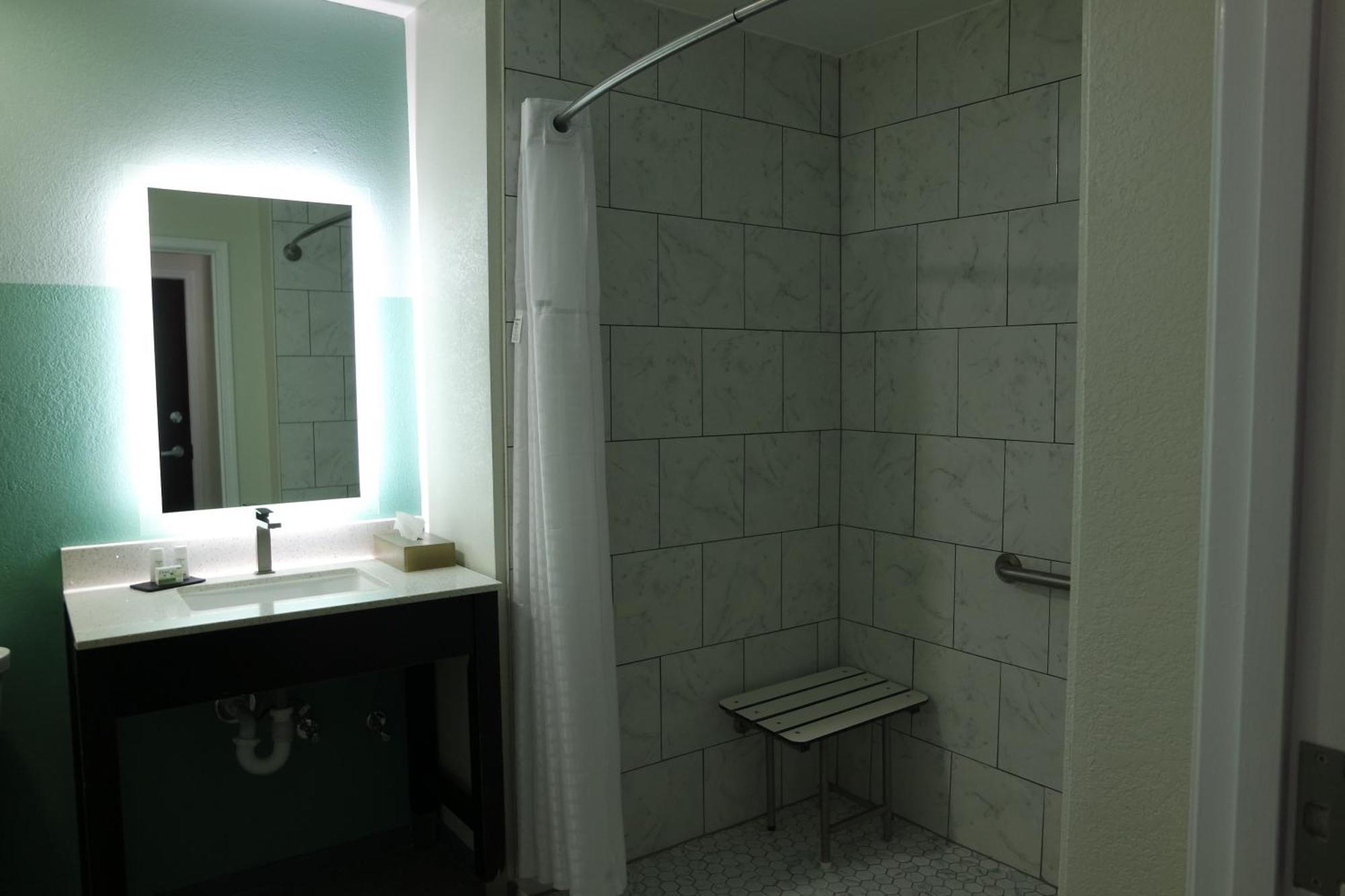 Queen Room with Two Queen Beds, Mobility Access and Roll-In shower, Non-Smoking
