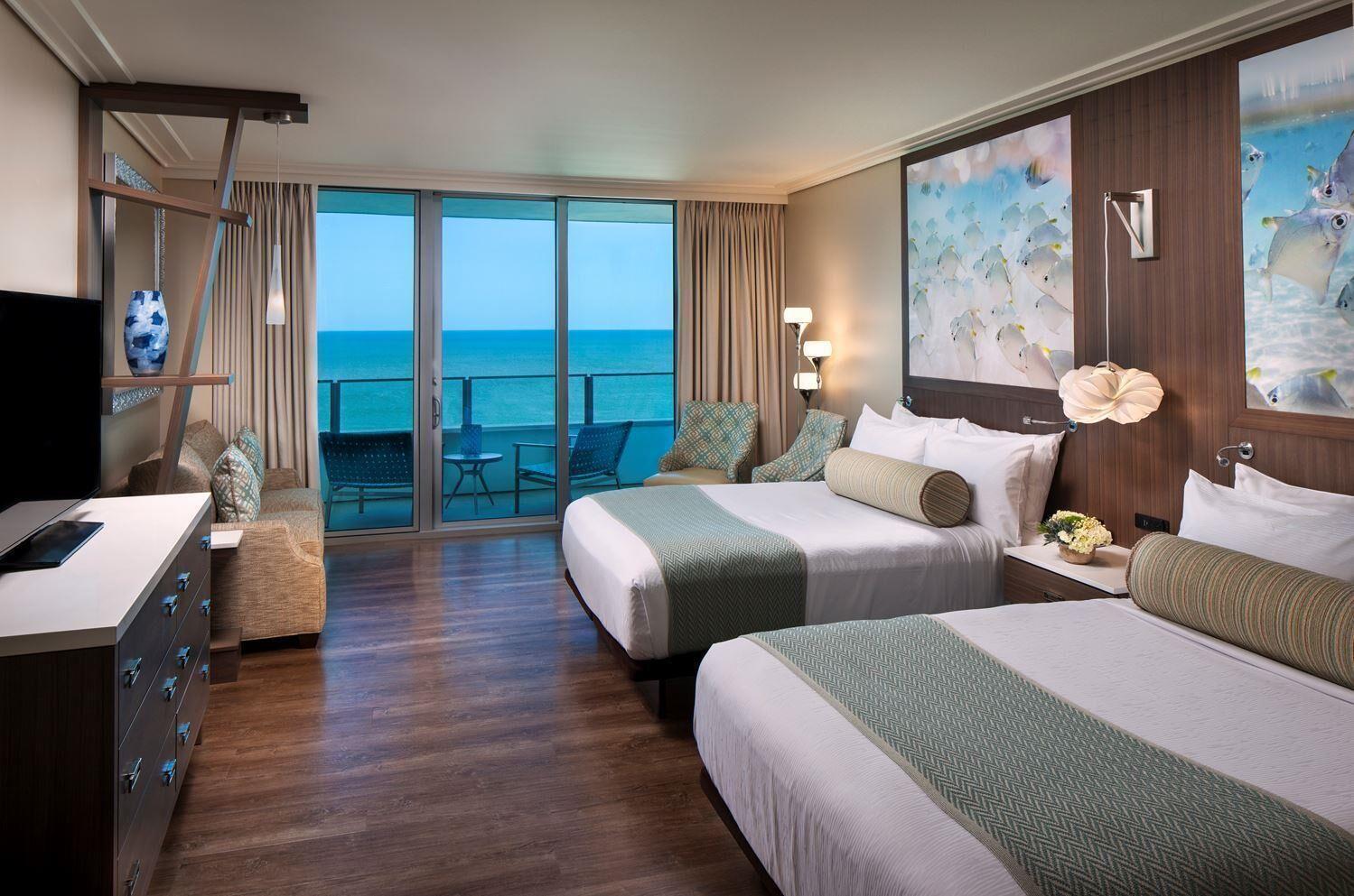 Acomodação Acessível com 2 Camas Queen-size e Vista do Golfo