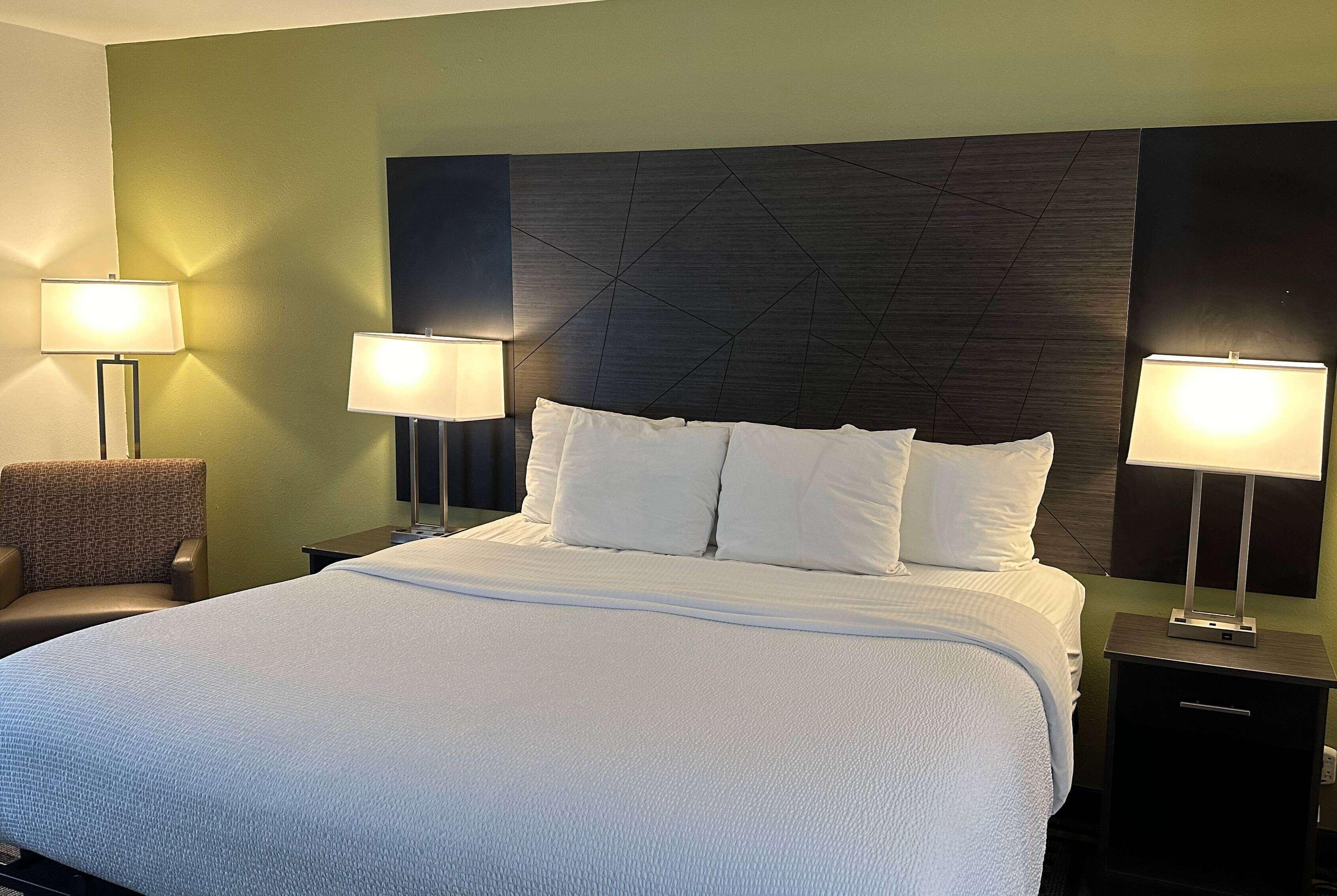 King Room with One King Bed and Walk-In Shower - Mobility Accessible/Non-Smoking