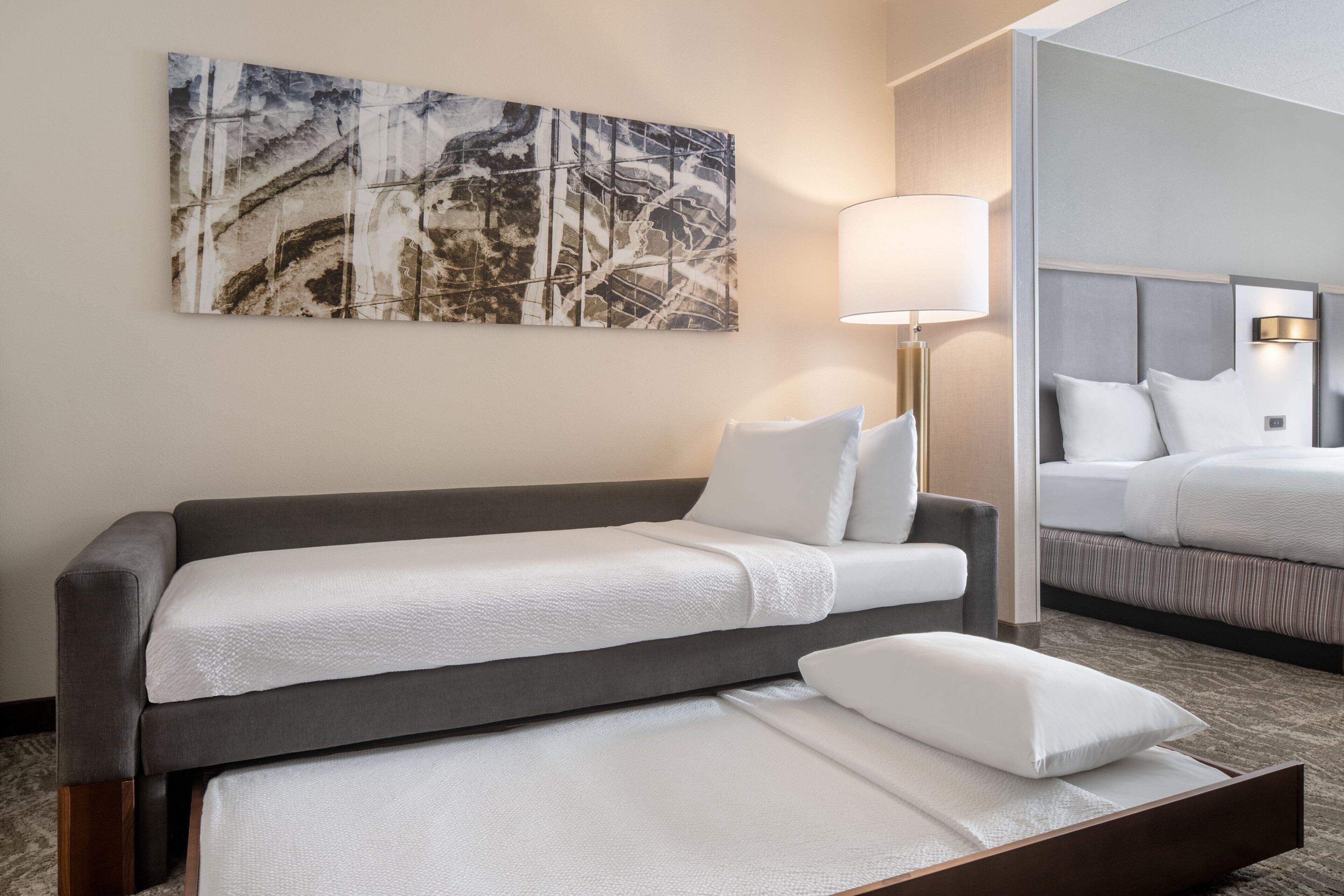 Studio with Two Queen Beds and Trundle Sofa