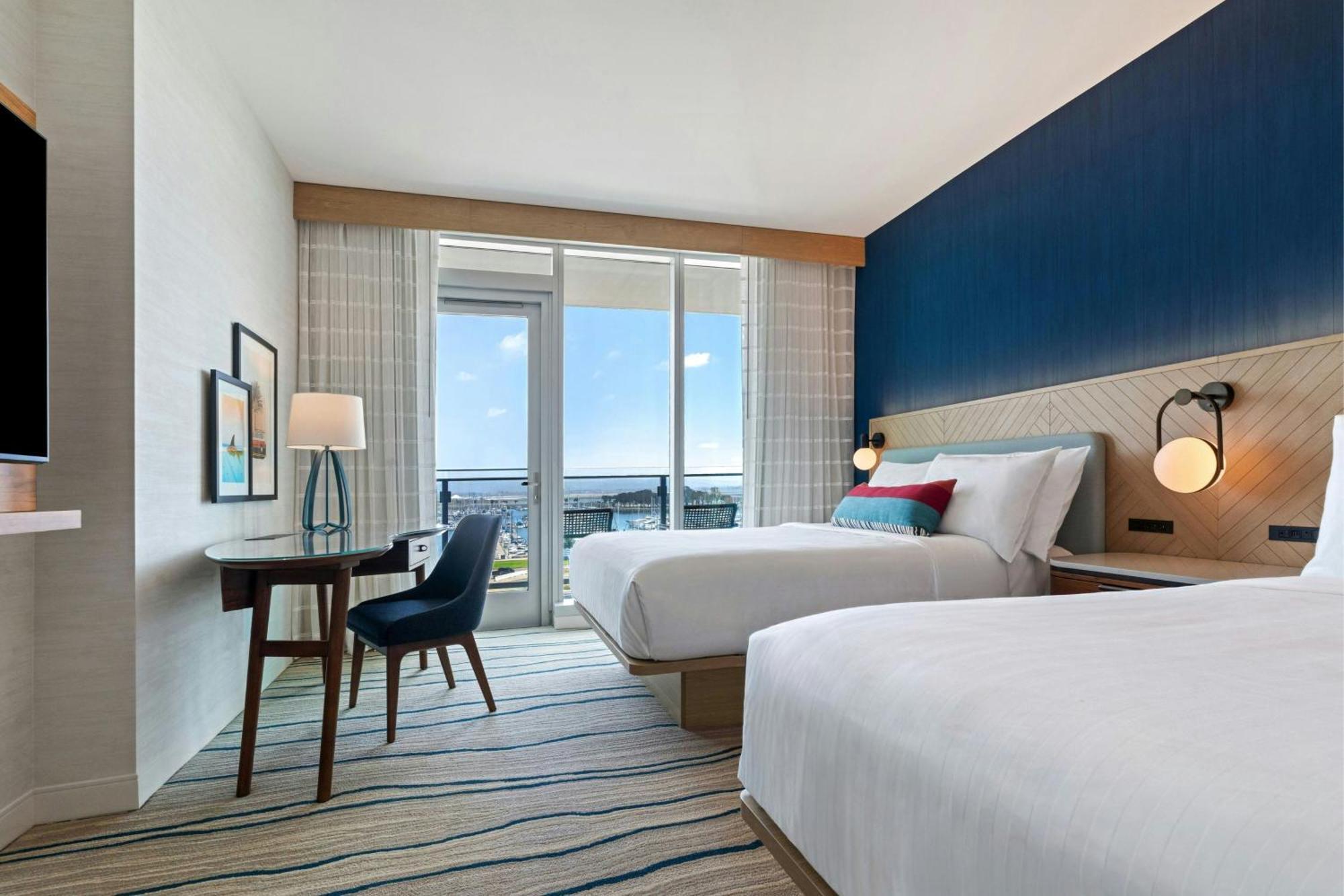 Guest room, 2 Queen, Marina view, Balcony (Mobility Accessible w/ Transfer Shower)